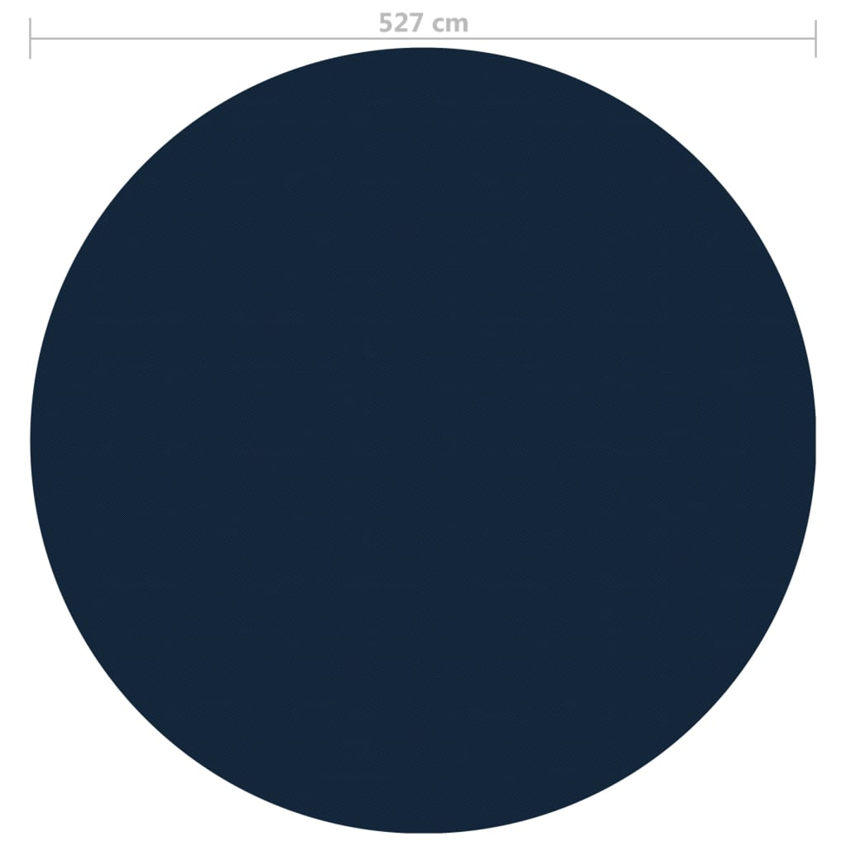 Große, dunkelblaue kreisförmige Matte mit einem Durchmesser von 527 cm.