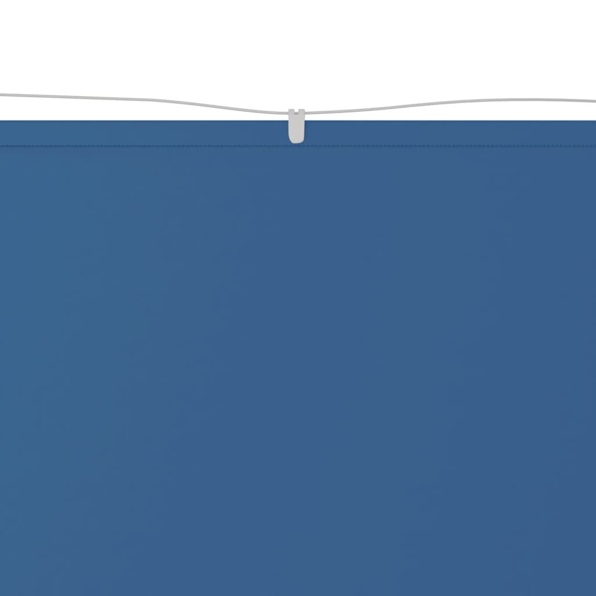 Blauer Hintergrund mit weißem Kabel und Clip.
