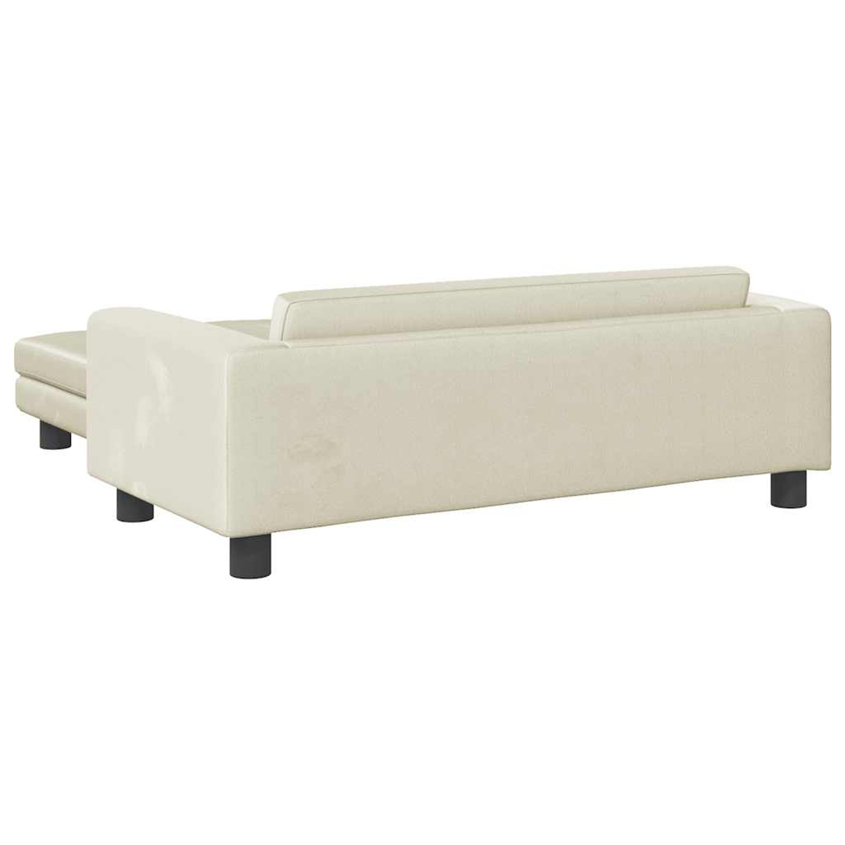 Elfenbein Sofa und Ottomane. Rückansicht, Form.