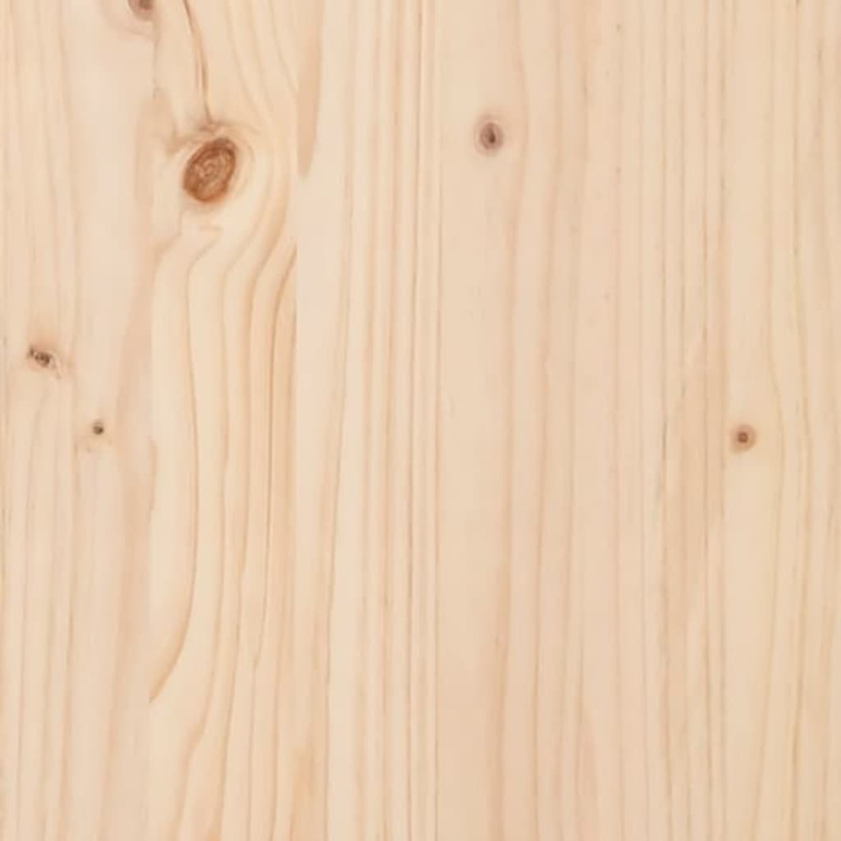 Nahaufnahme der Holzmaserung. Vertikale Linien mit sichtbaren Ästen und Mustern.