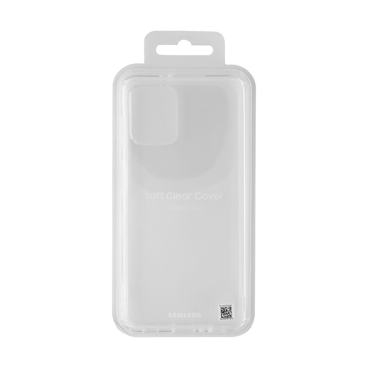 Przezroczyste opakowanie plastikowe etui na telefon Galaxy A22.