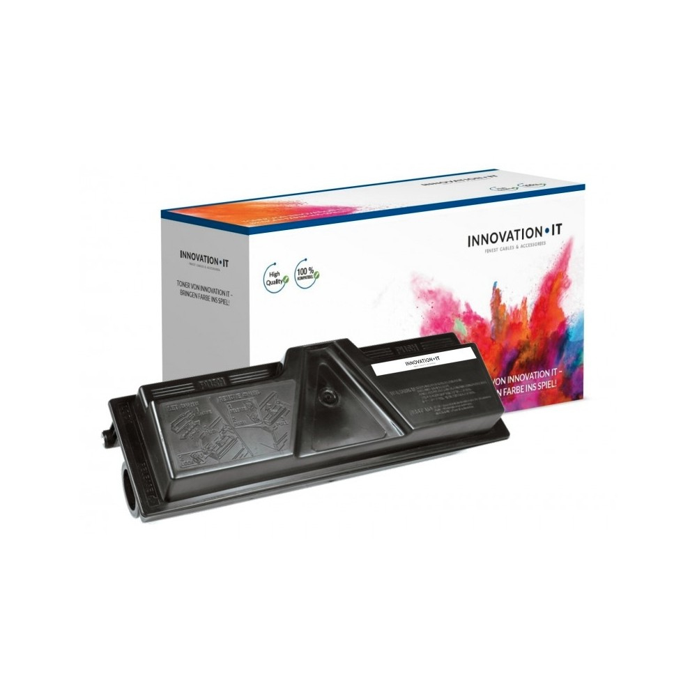 Cartuccia toner con scatola. Scatola bianca, cartuccia nera. Marca: Innovation IT.