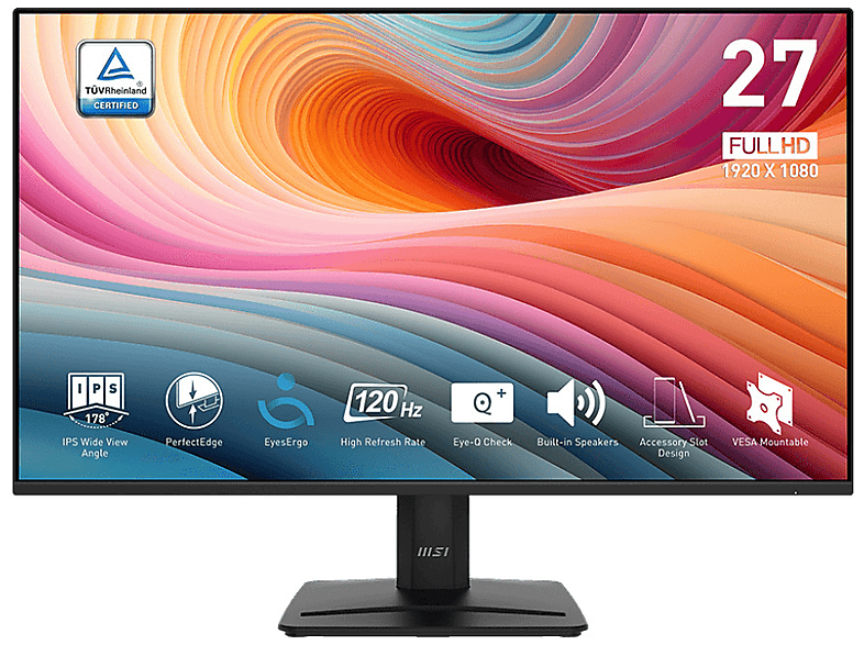 MSI Pro MP275 E2 27 inç Full-HD 4 ms 120 Hz Monitör Siyah