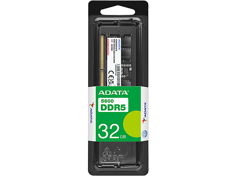 ADATA DDR5 U-DIMM 32GB AD5U560032G-S Arbeitsspeicher 32 GB DDR5