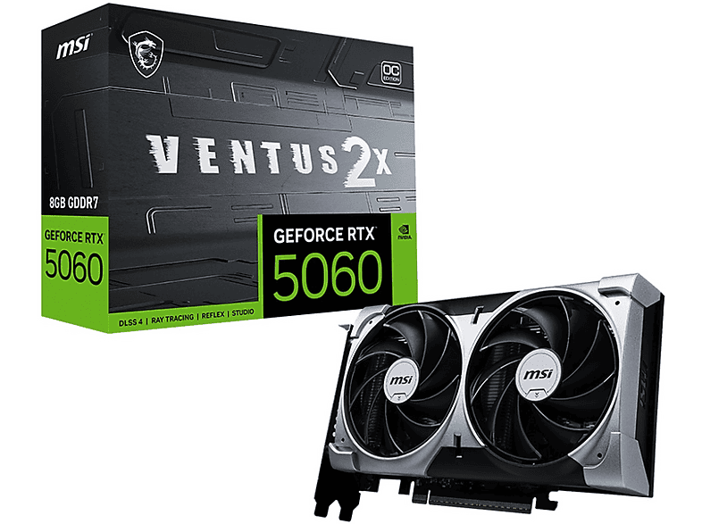 MSI GeForce RTX 5060 8GB VENTUS 2X OC (NVIDIA, Grafikkarte