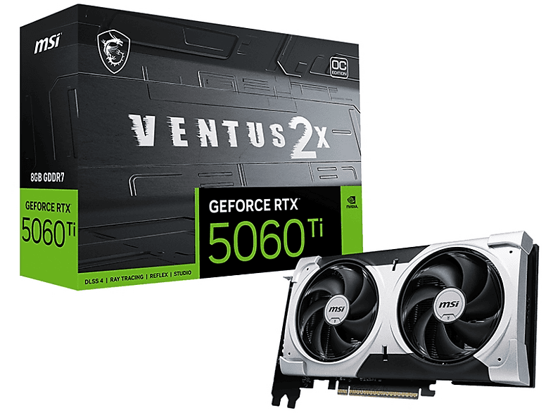 MSI GeForce RTX 5060 TI 8G VENTUS 2X OC PLUS (NVIDIA, Grafikkarte