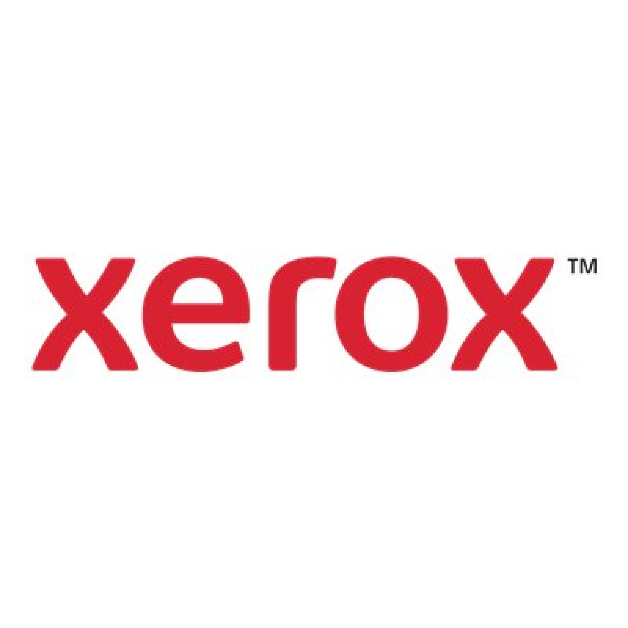 Il logo Xerox rosso, una 'X' stilizzata e 'erox' su sfondo bianco.