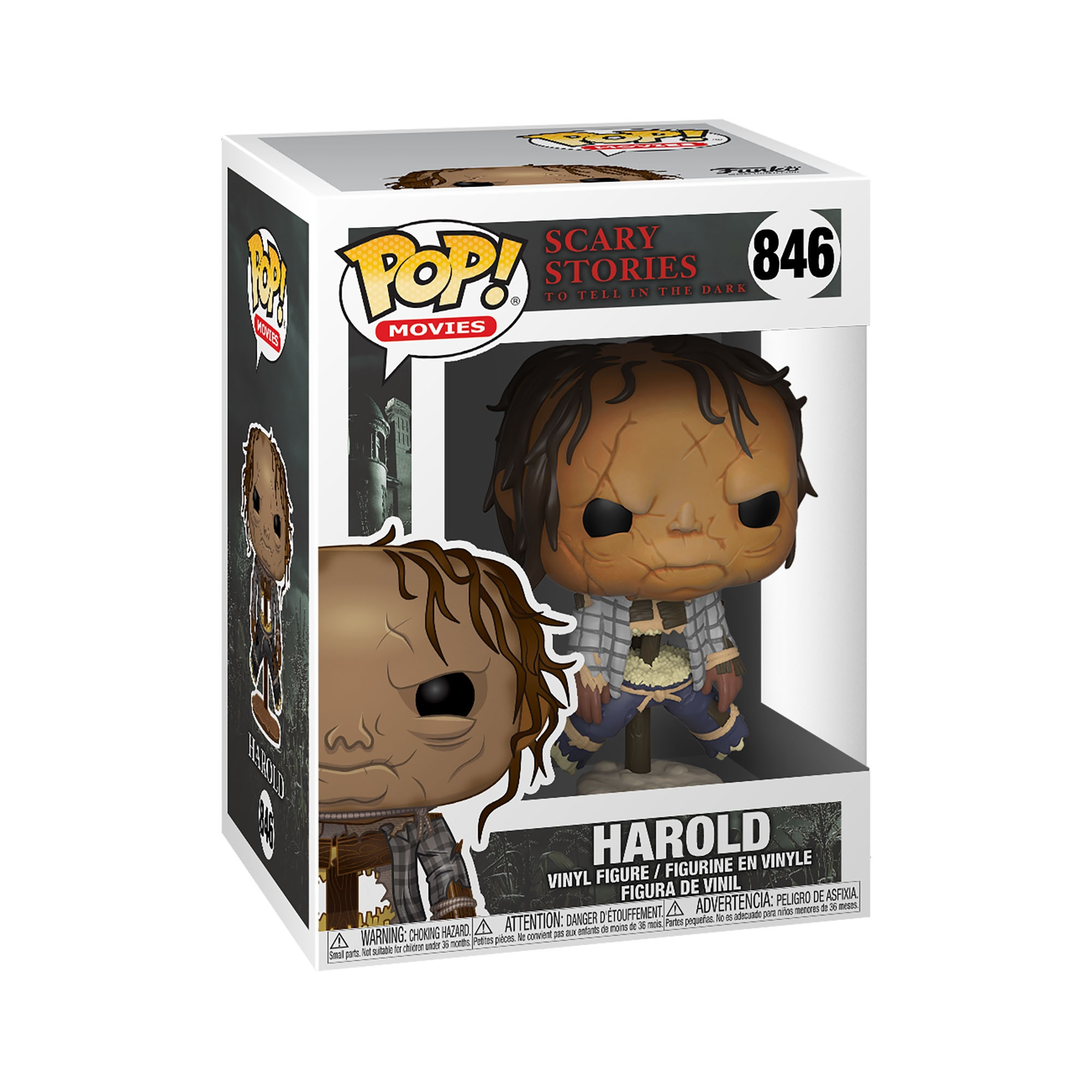 Harold Figur mit abgenutzter Haut und Kleidung. Box enthalten.