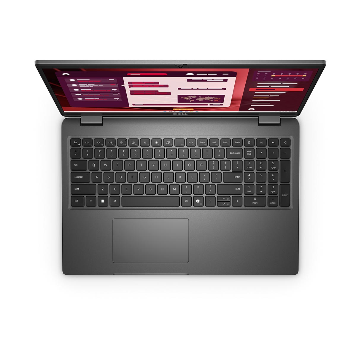 Otwarty laptop z czarną ramką i widocznym ekranem z interfejsem.