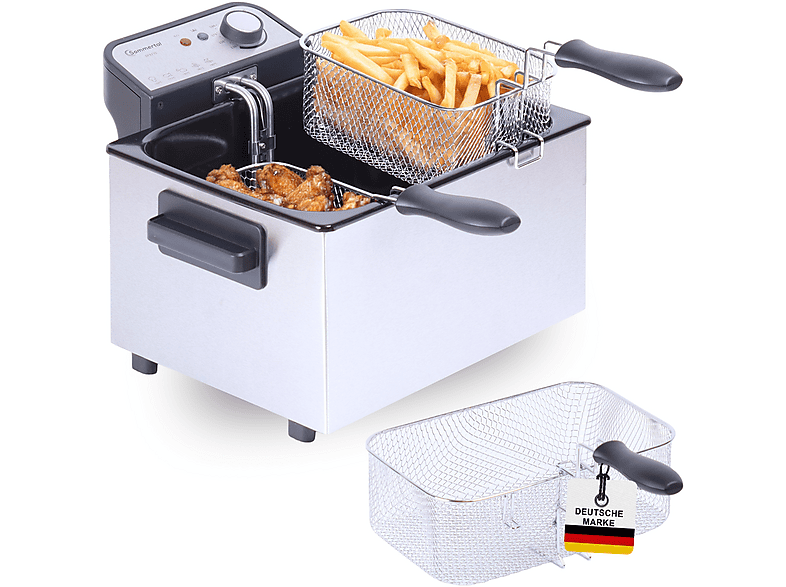 SOMMERTAL DF3270 Fritteuse 3000 Watt Silber
