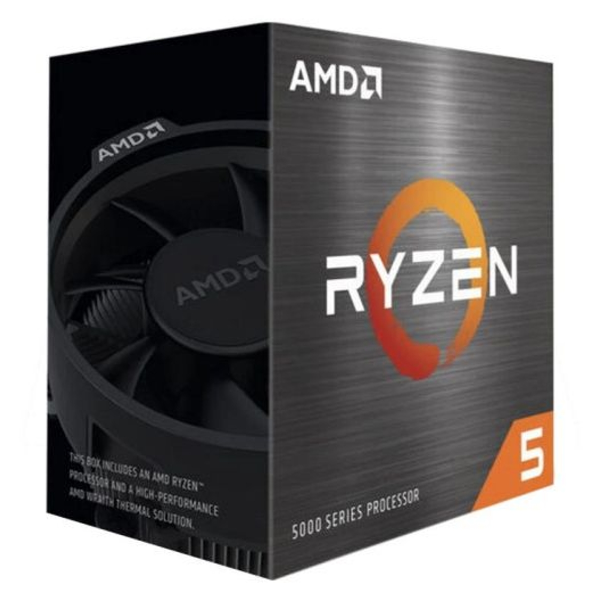 Caja para procesador AMD Ryzen 5, con el logotipo Ryzen.