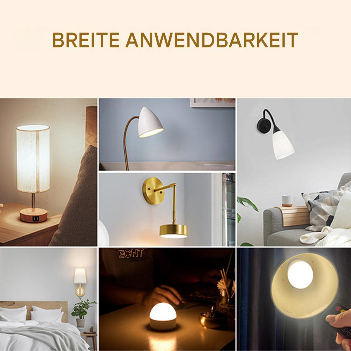 Verschiedene Lampen werden gezeigt. Unterschiedliche Stile mit Licht.