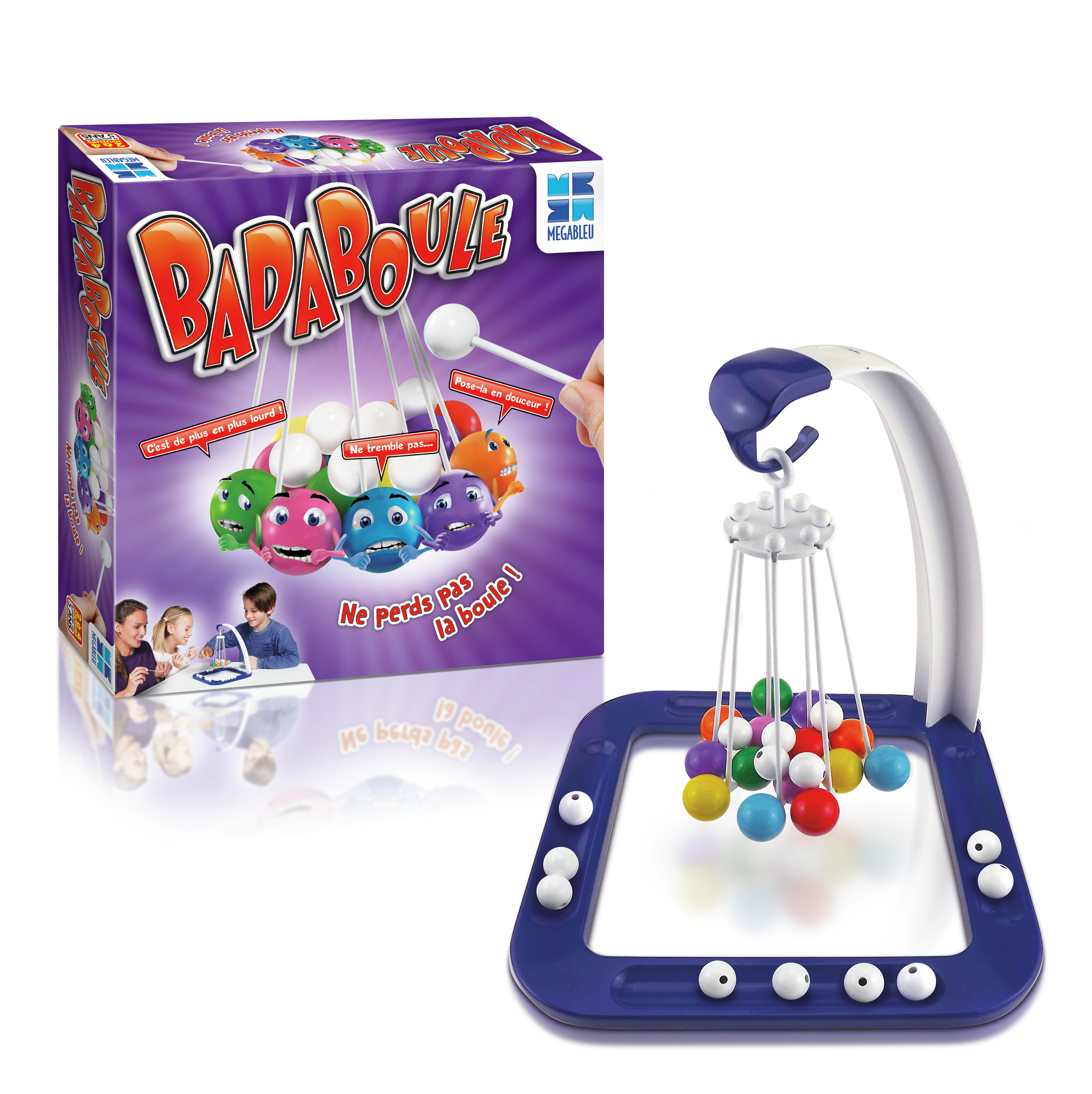 Scatola di gioco da tavolo con palline colorate e un gioco da giocare.