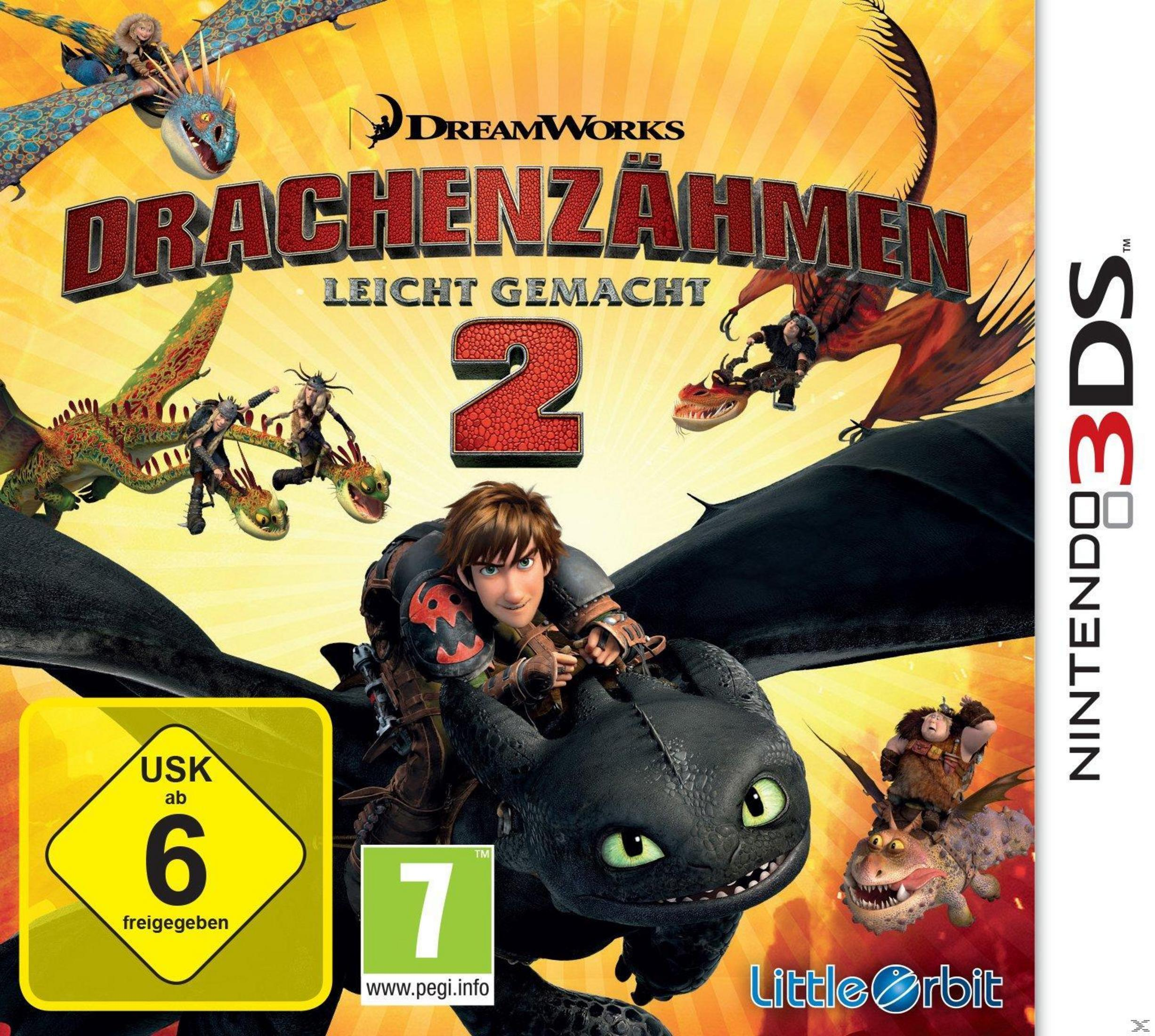Copertina del gioco 'Dragon Trainer 2' su Nintendo 3DS. Con personaggi e logo.