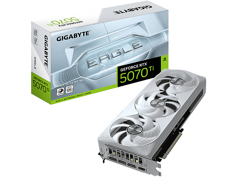 GIGABYTE GeForce RTX 5070 Ti EAGLE OC ICE SFF 16G (NVIDIA, Grafikkarte)