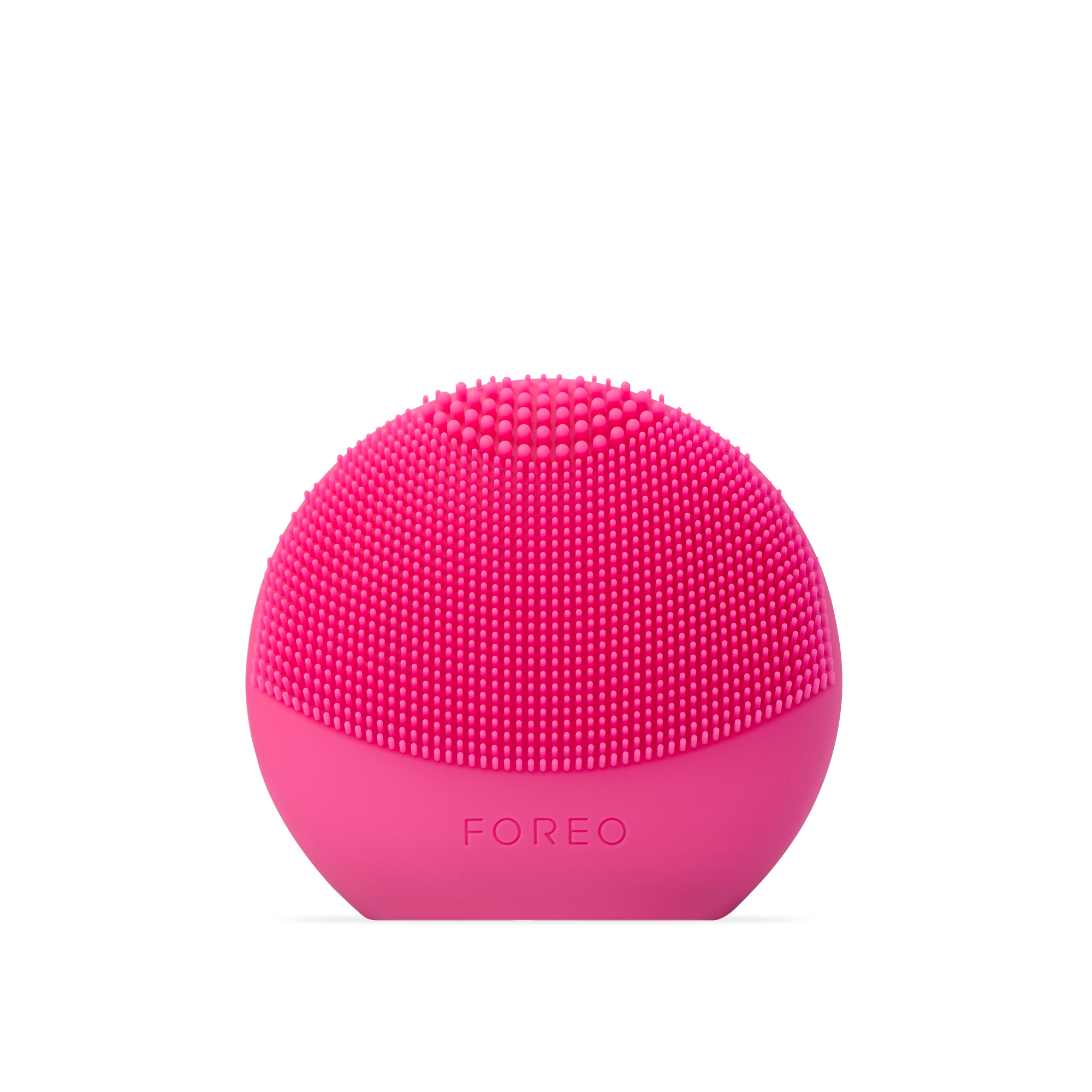 Spazzola per la pulizia del viso rosa, rotonda con piccole setole, marchio FOREO.