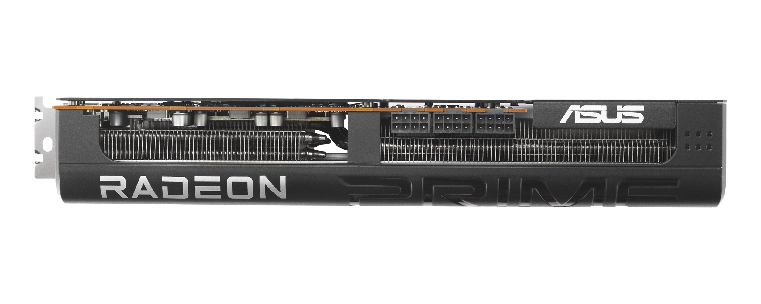 Karta graficzna z logo RADEON PRIME i logo ASUS z boku.