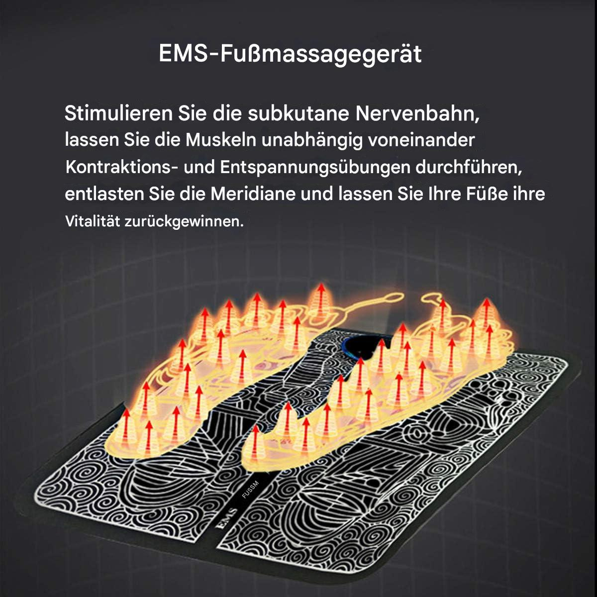 Ein Fußmassagegerät mit roten Pfeilen, die die Reflexzonenpunkte anzeigen.