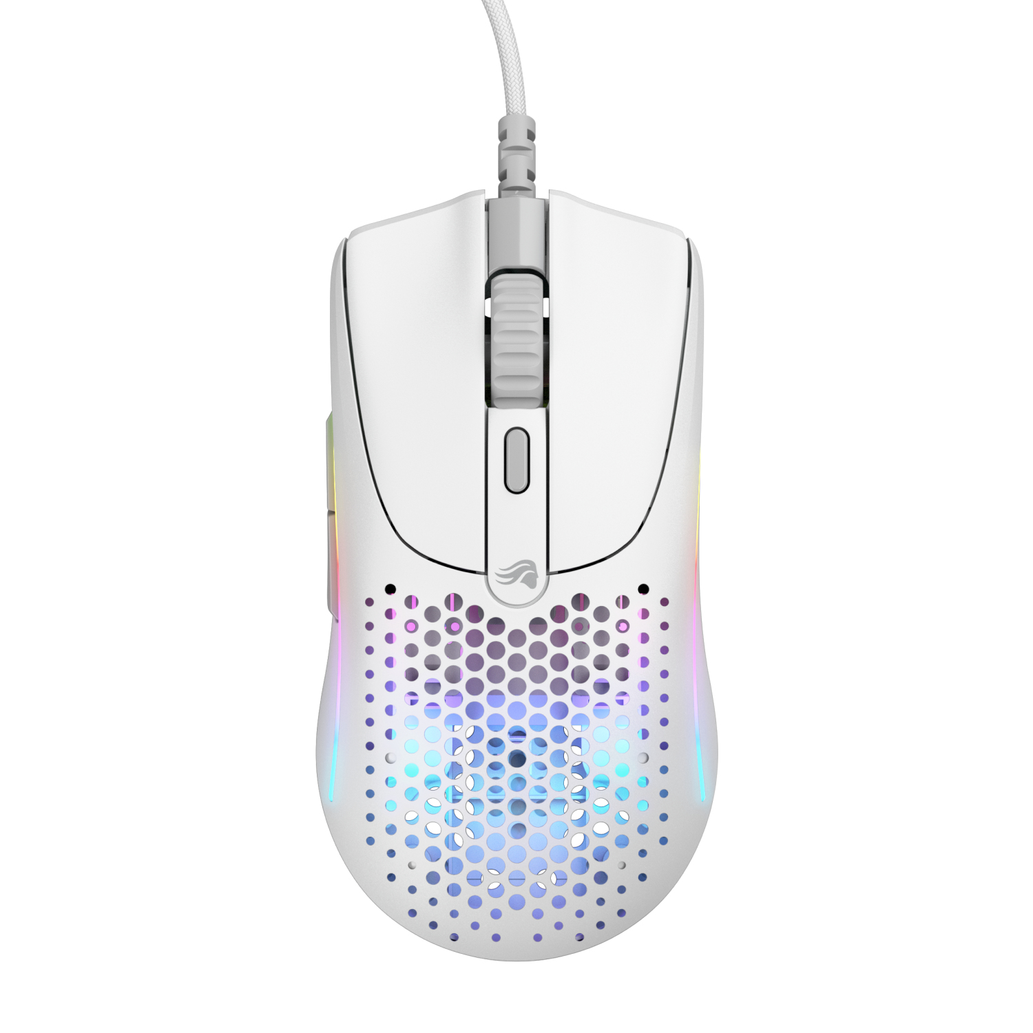 GLORIOUS PC GAMING RACE Model O 2 Mini USB Typ-A Gaming Mouse Beyaz