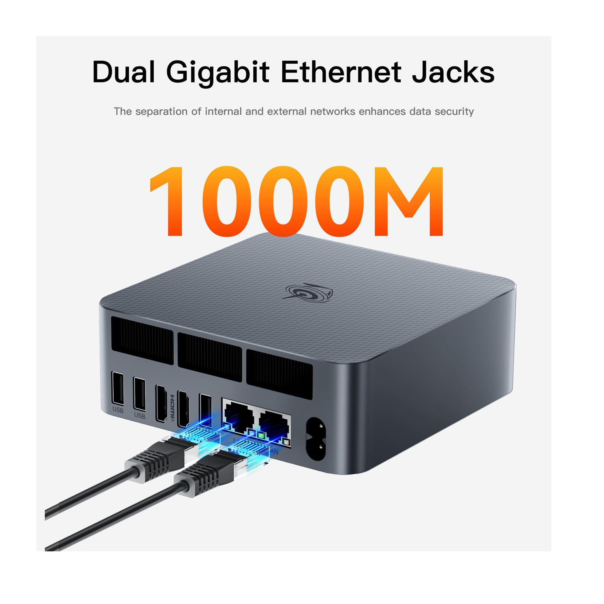 Zewnętrzny dysk twardy z niebieskim światłem, 1000M.