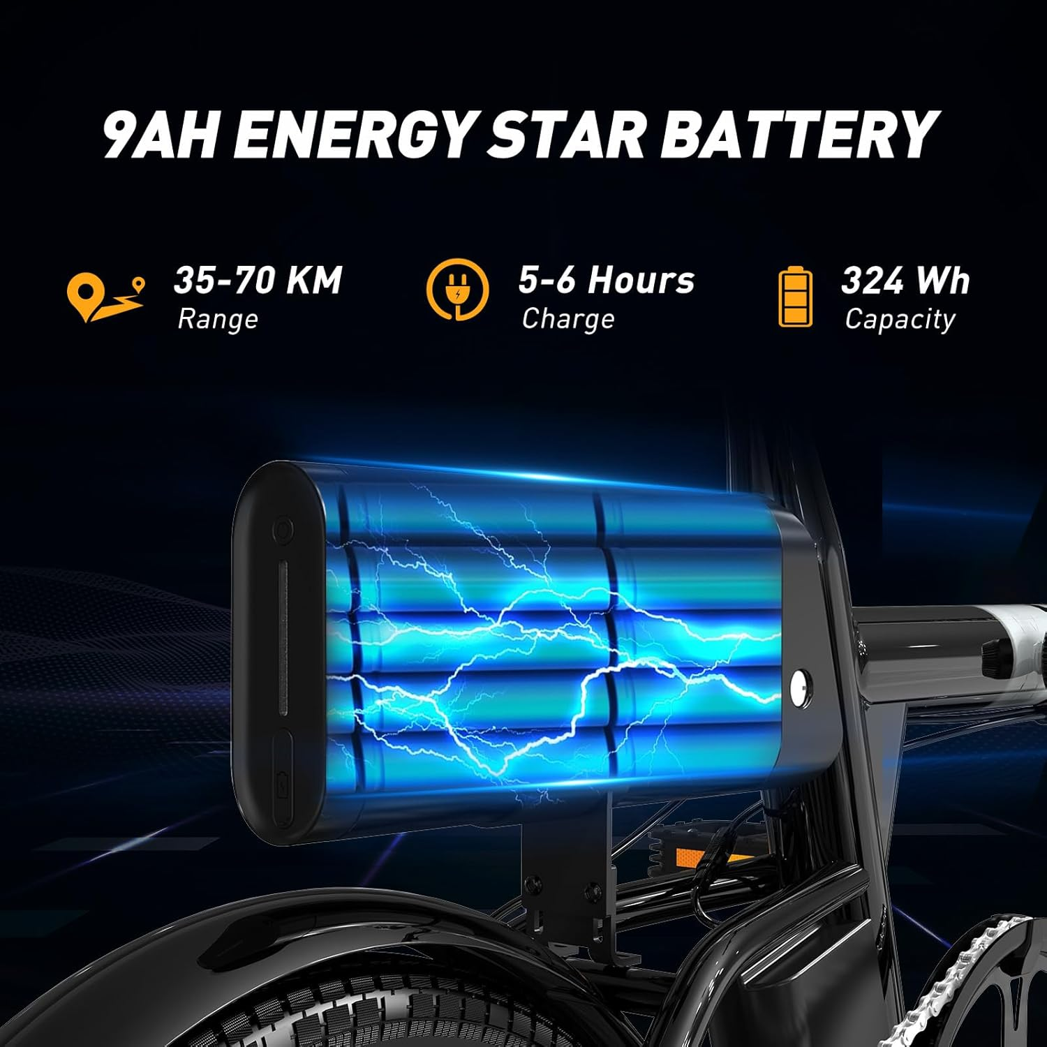 Akumulator roweru elektrycznego z informacjami. Zasięg, czas ładowania i pojemność energii.