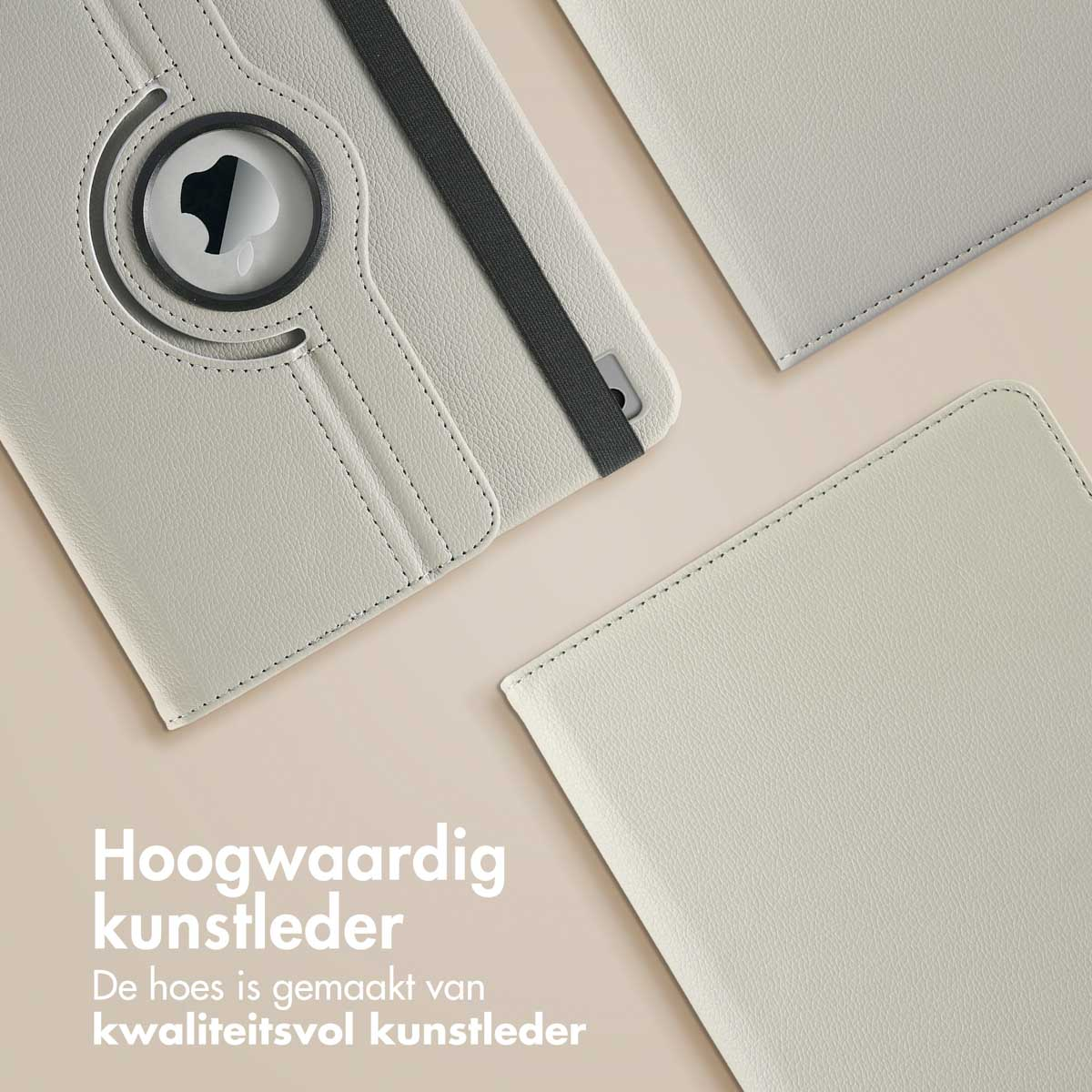Three white tablet covers. The top one is open and shows the inside. Beige background.
