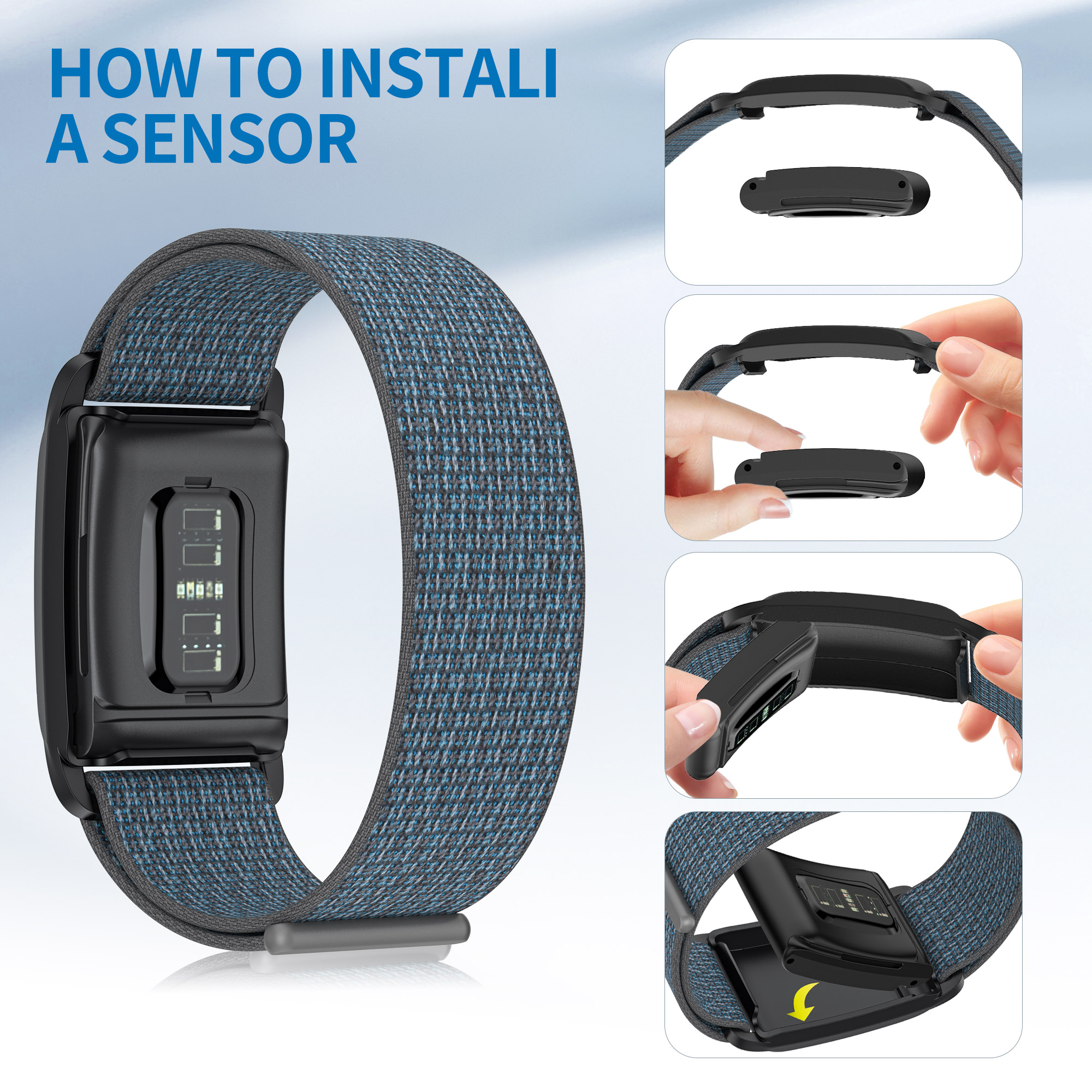 Ein Armband mit einem Sensor. So installieren Sie einen Sensor am Armband, mit Anweisungen.