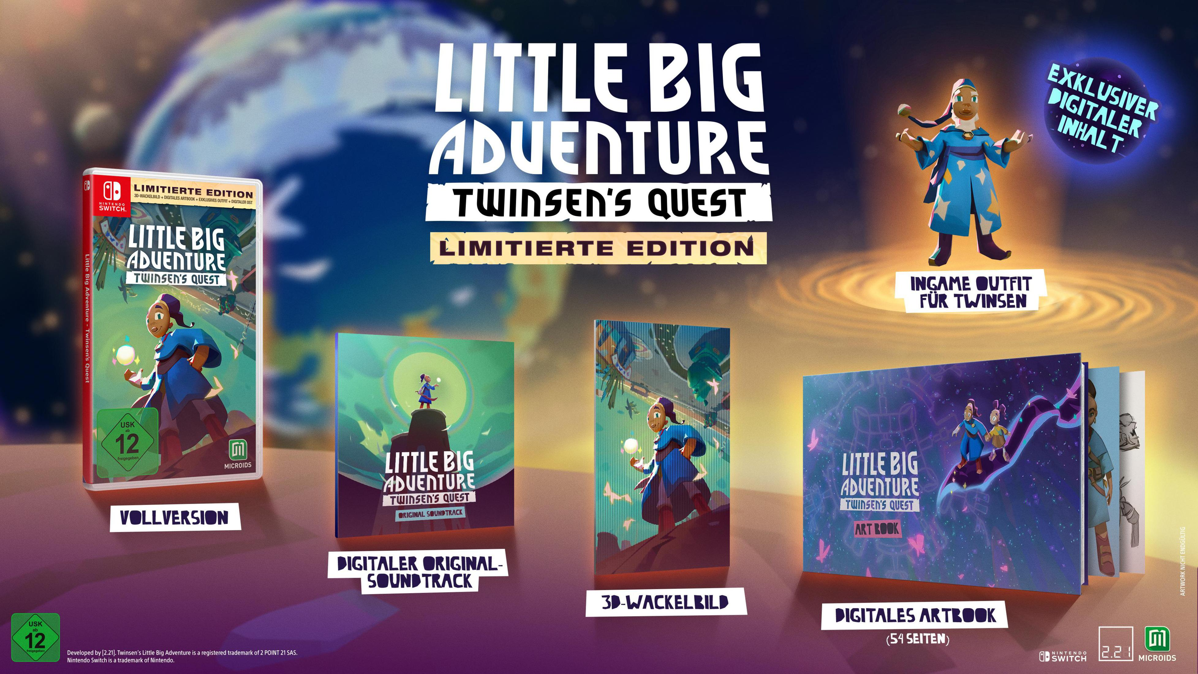Scatola di gioco: Little Big Adventure, Twinsen's Quest, edizione limitata, con elementi.