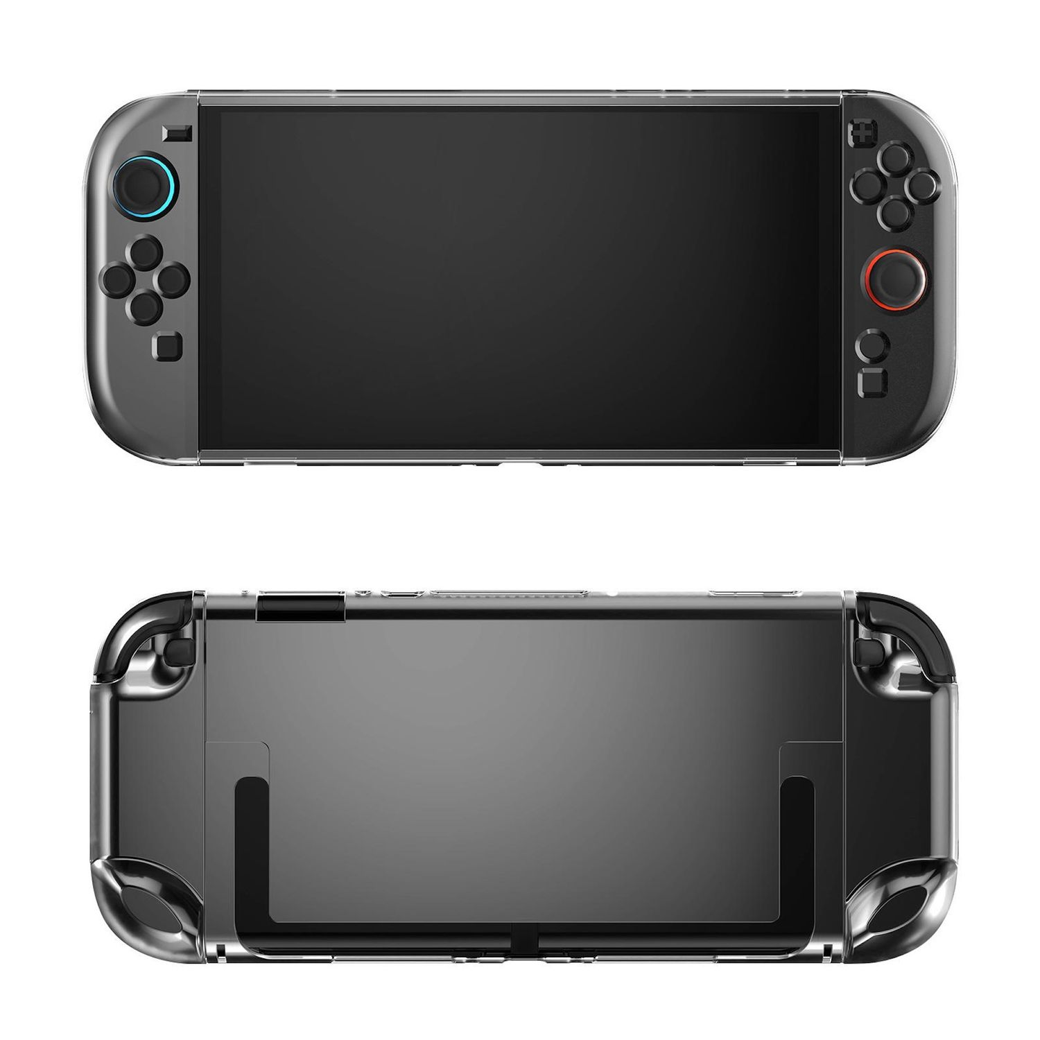 Switch negro. El Switch está en dos partes. El Switch está sobre un fondo blanco.