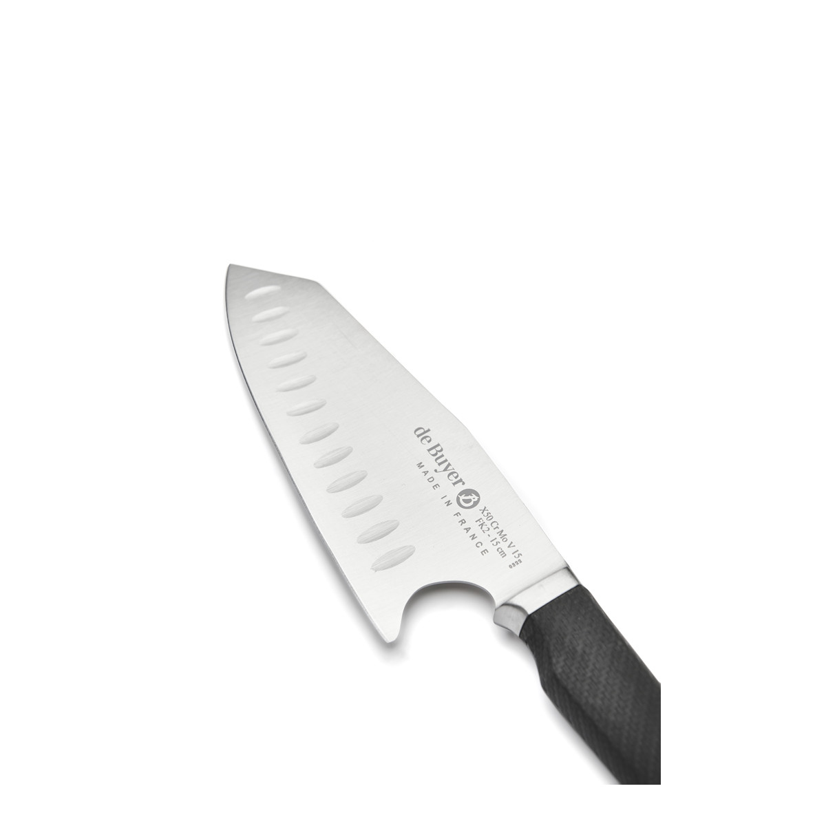 De Buyer Messer, Edelstahlklinge, Holzgriff. Hergestellt in Frankreich.