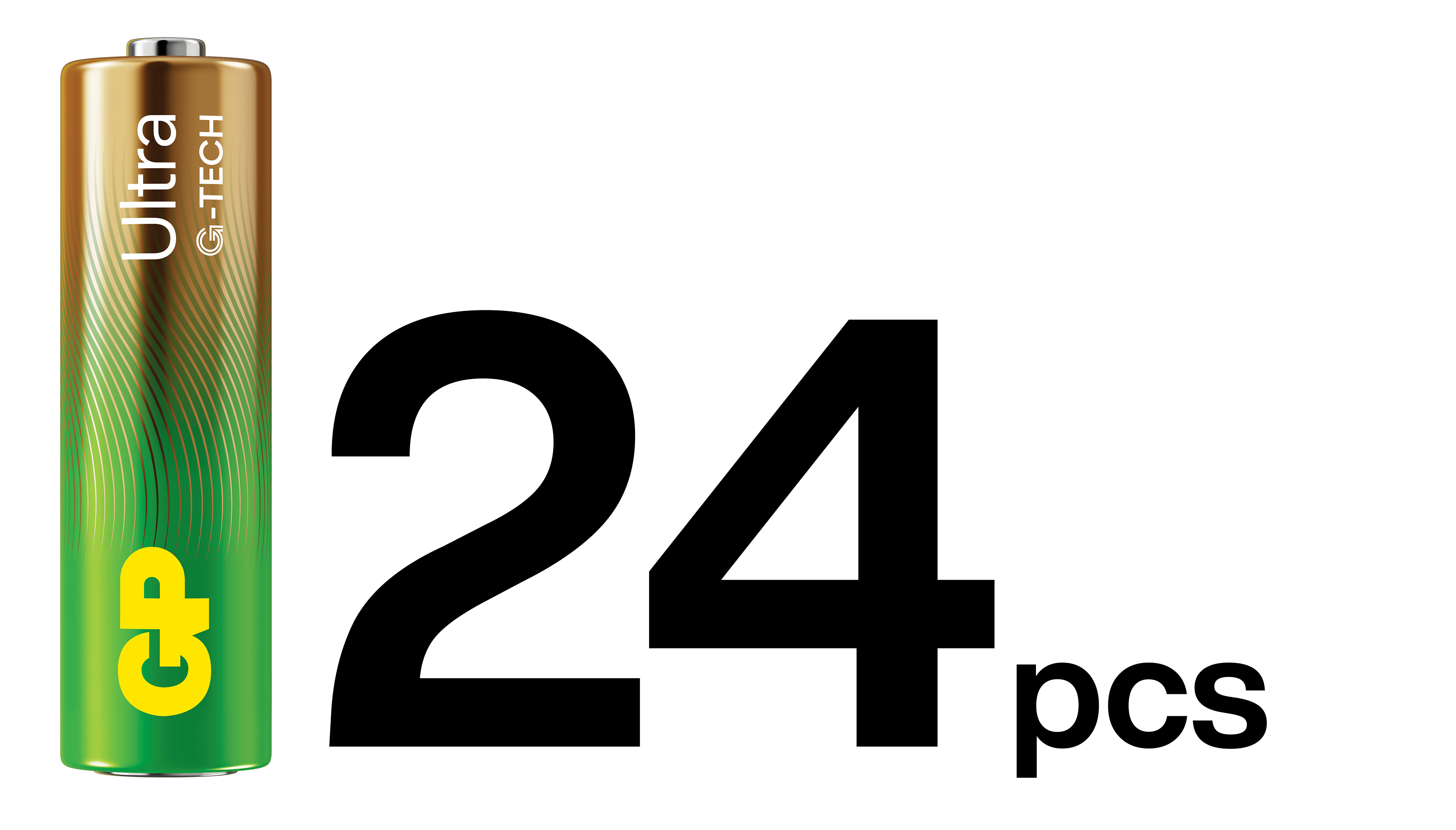 Pojedyncza bateria AA i liczba 24, obok 'szt.', na białym tle.