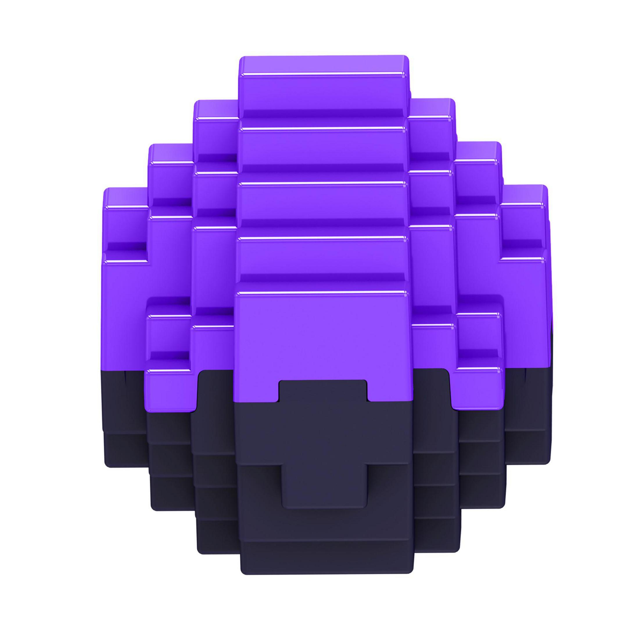 Fioletowo-czarny, 3D, klockowaty kształt, prawdopodobnie logo lub ikona.