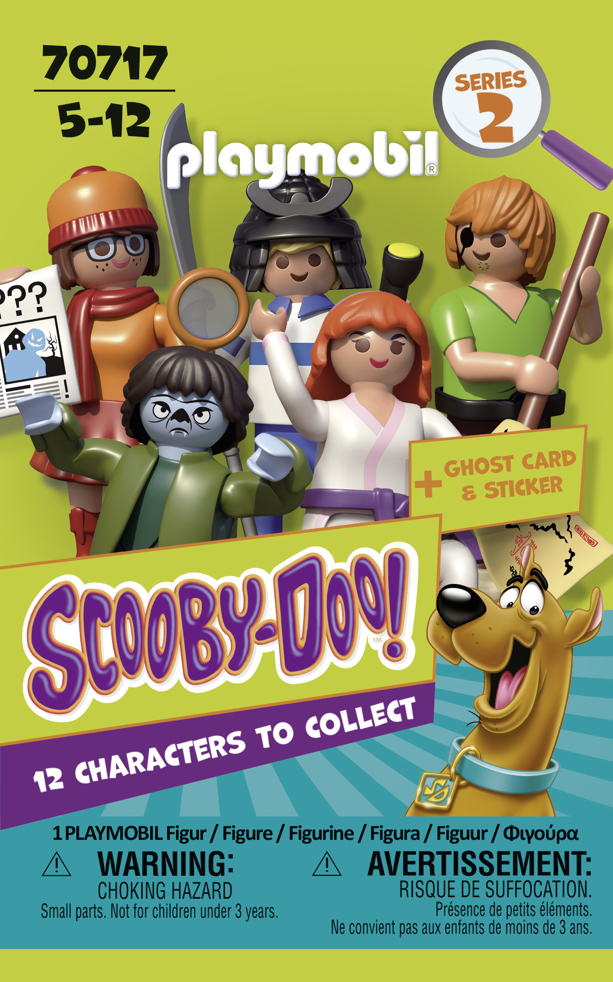 Scooby-Doo! Spielzeugpackung. Enthält Charaktere aus der Serie, bereit zum Sammeln.
