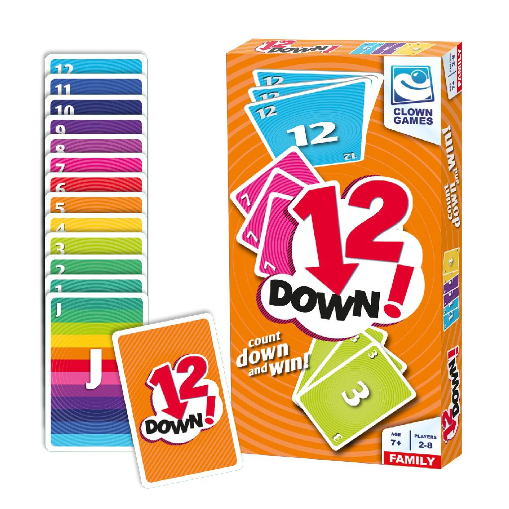 Een bordspeldoos met kaarten aan de zijkant en de spelnaam 