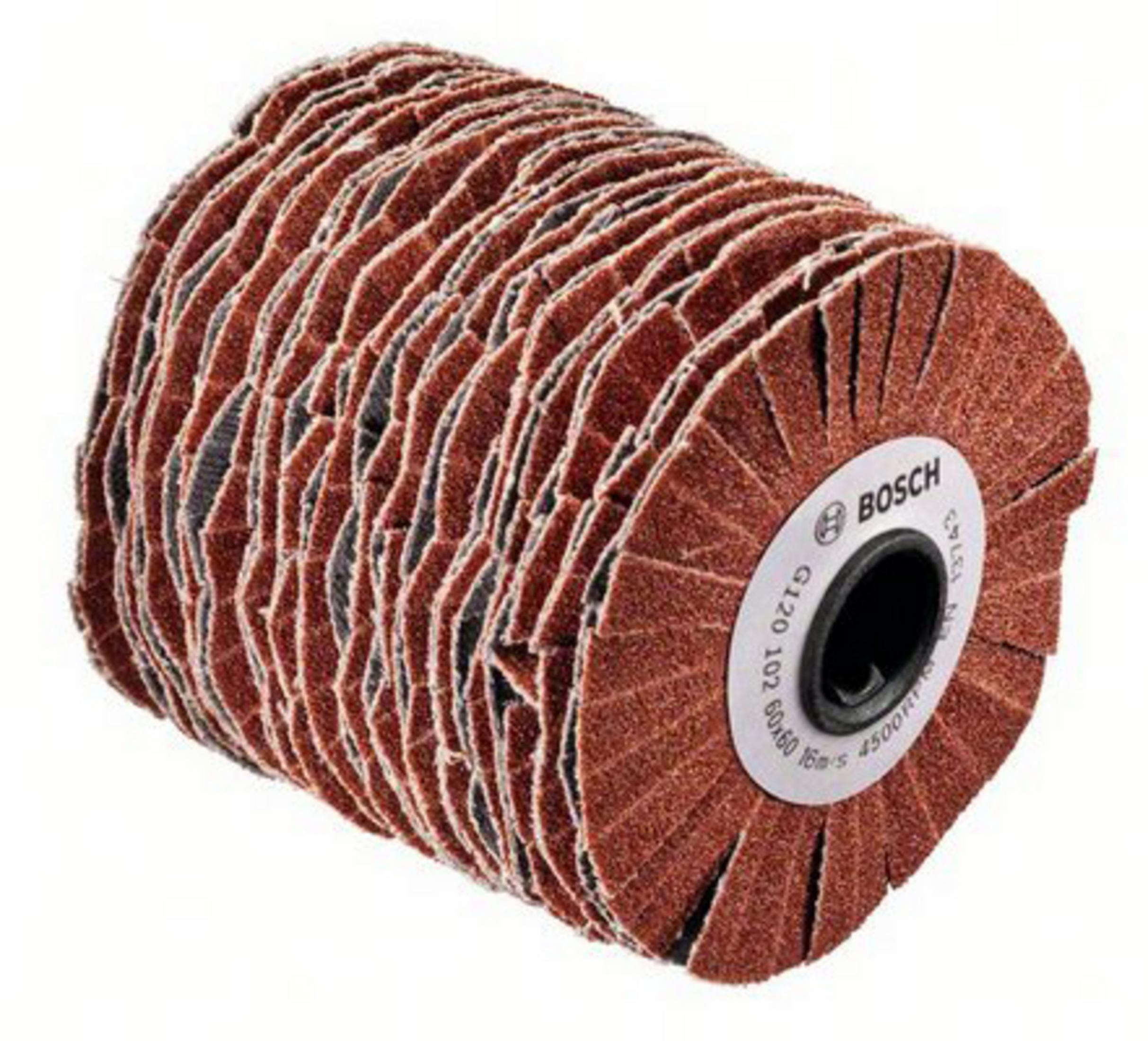 Brązowa tarcza szlifierska z czerwonymi krawędziami i czarnym środkiem.