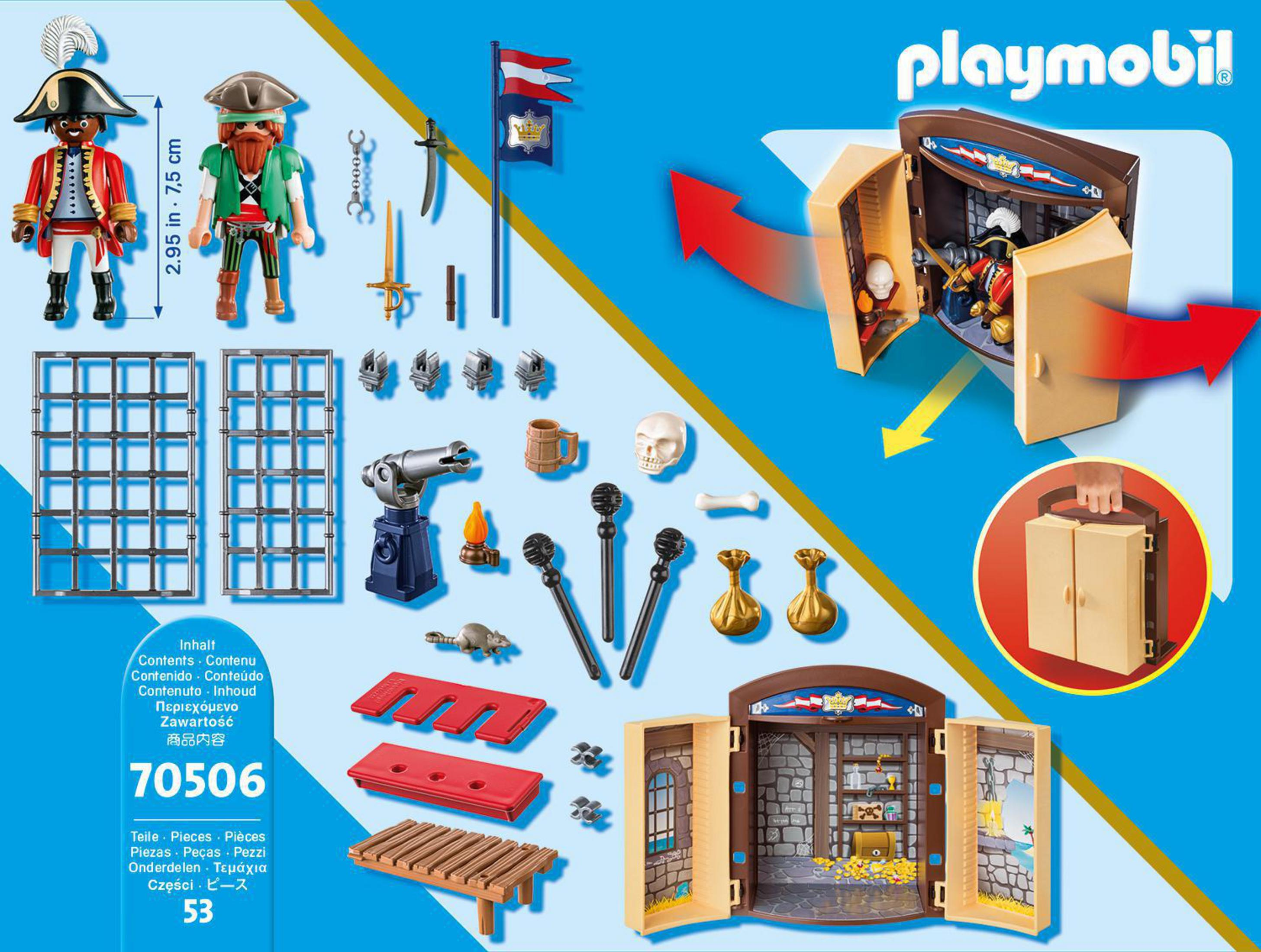 Playmobil Piraten-Set. Figuren, Gefängnis, Zubehör.