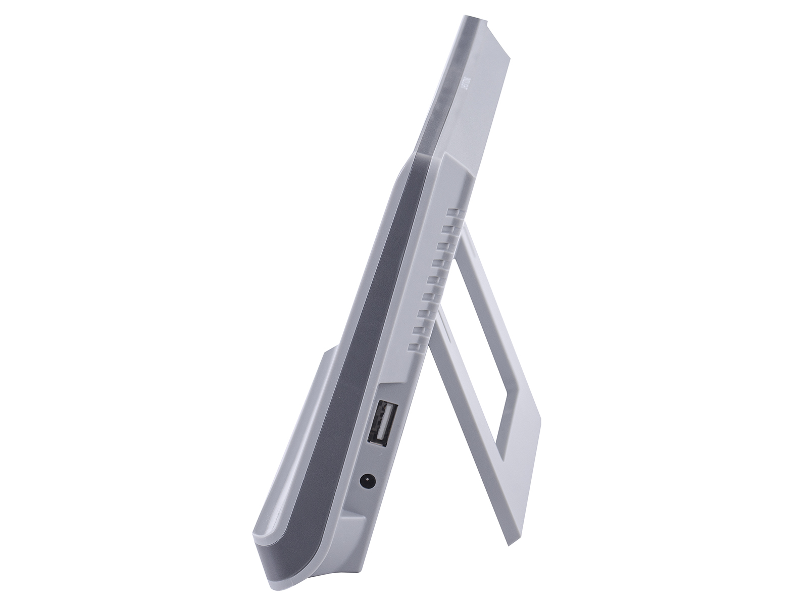 Szara podstawka z portem USB.