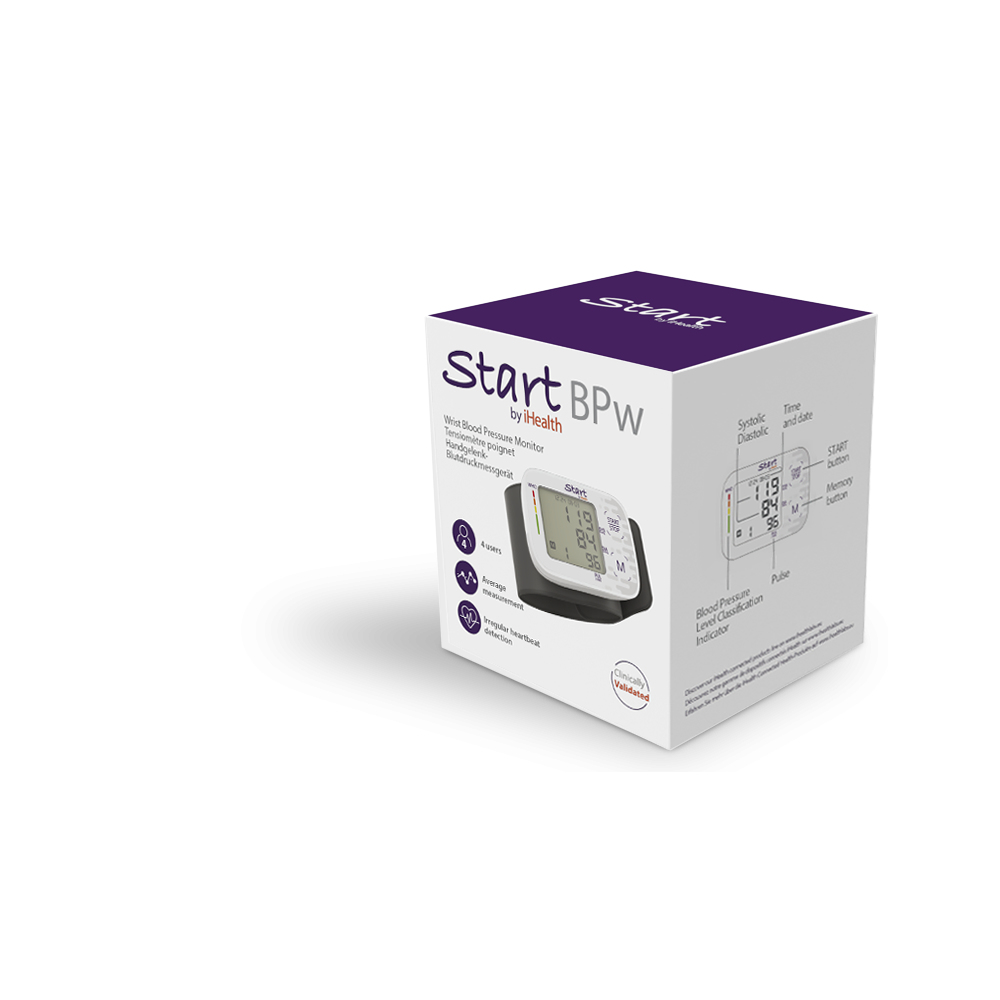 Pudełko z ciśnieniomierzem pokazującym odczyt.