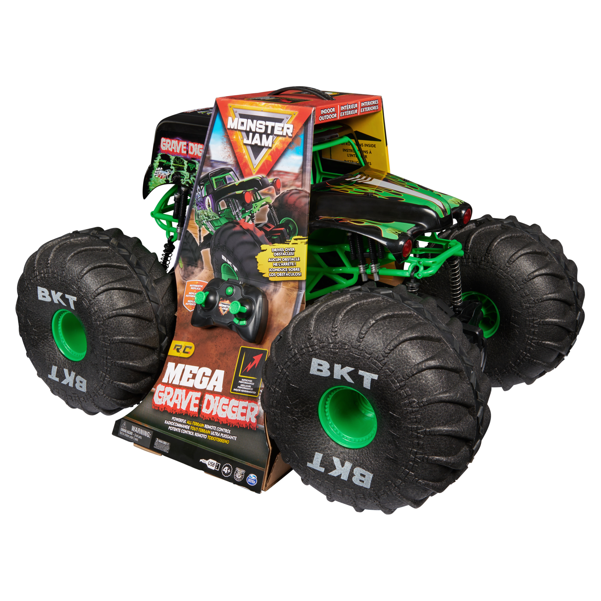 Coche de juguete SPIN MASTER Monster Jam Mega Grave Digger RC