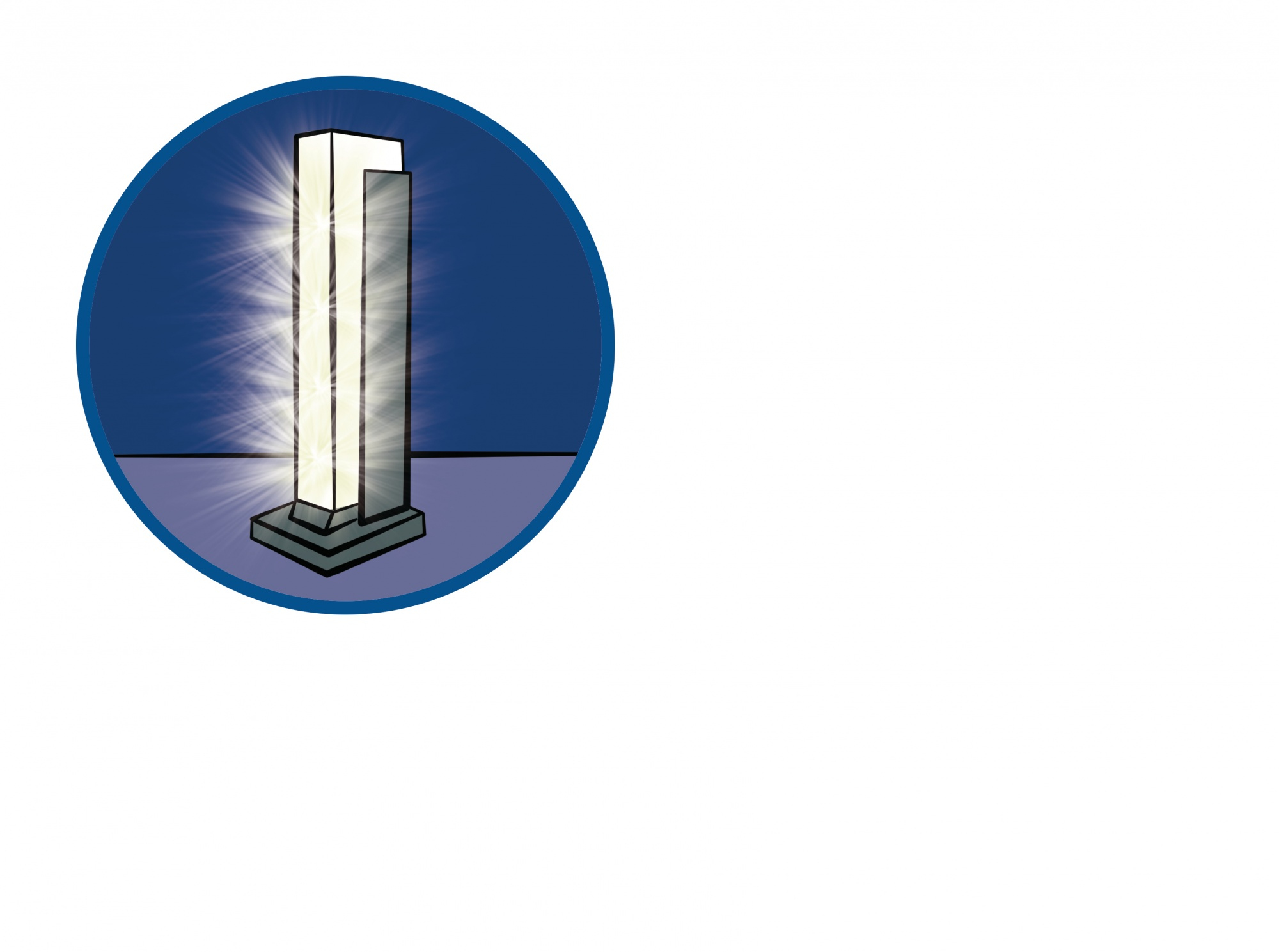 Ilustracja jasnego światła w okręgu. Białe światło z rozbłyskami gwiazd.