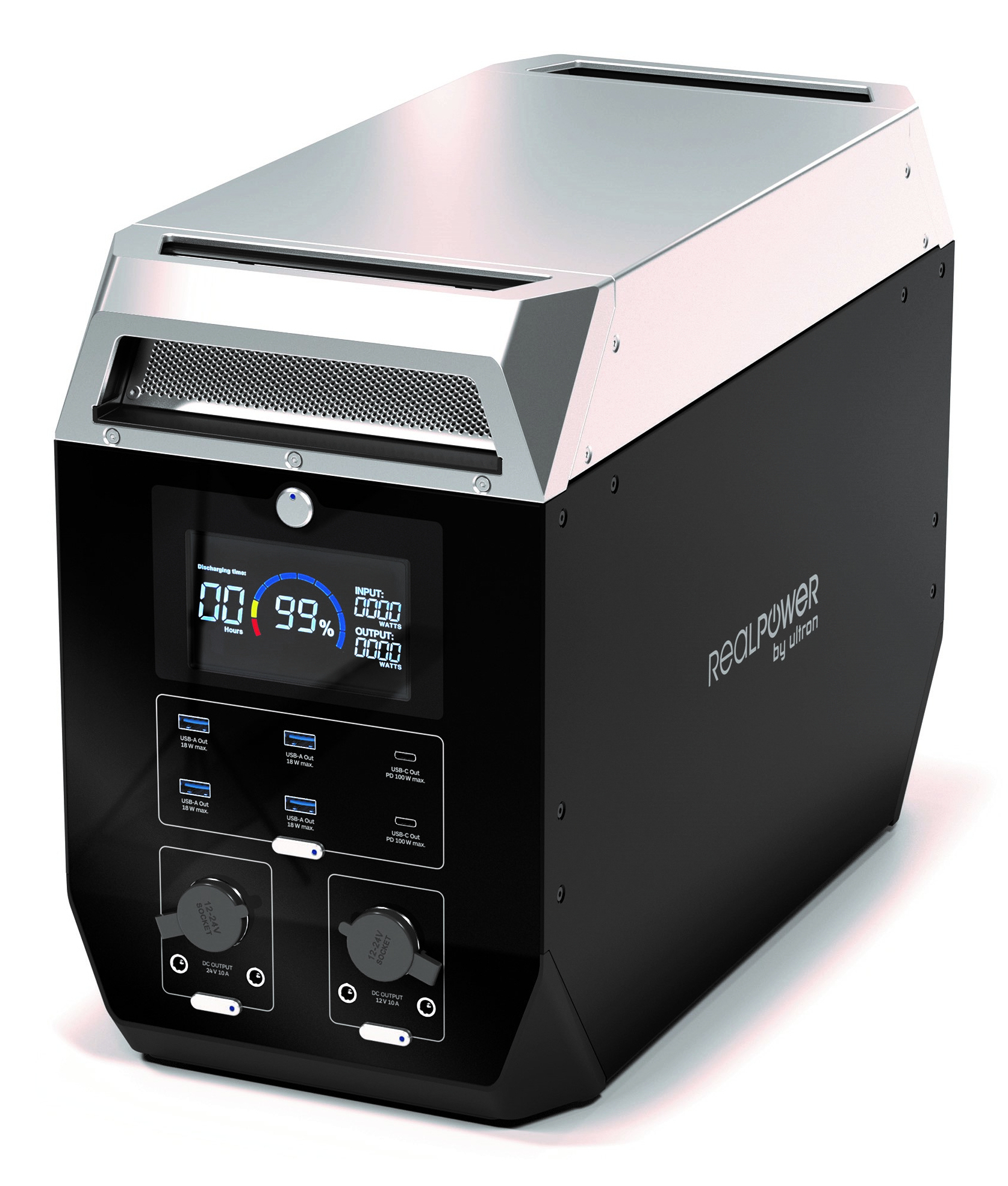 Wentylator komputerowy z niebieskimi światłami i czarną ramką na białym tle.