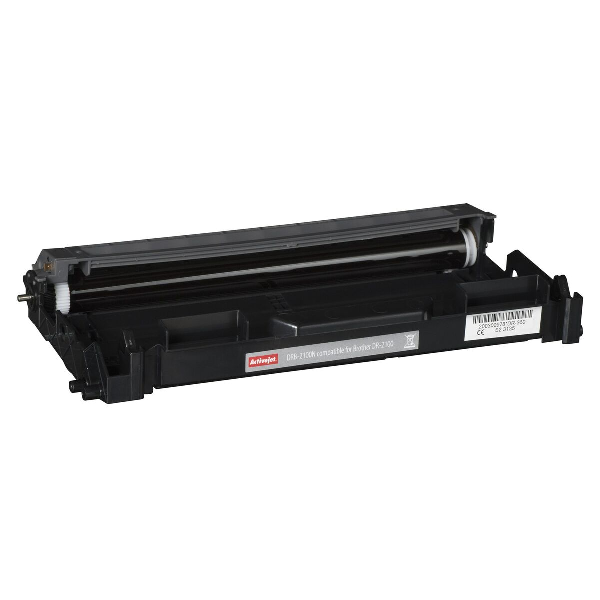 Czarny toner Activejet DRB-2100N. Ma napis "DRB-2100N compatible".