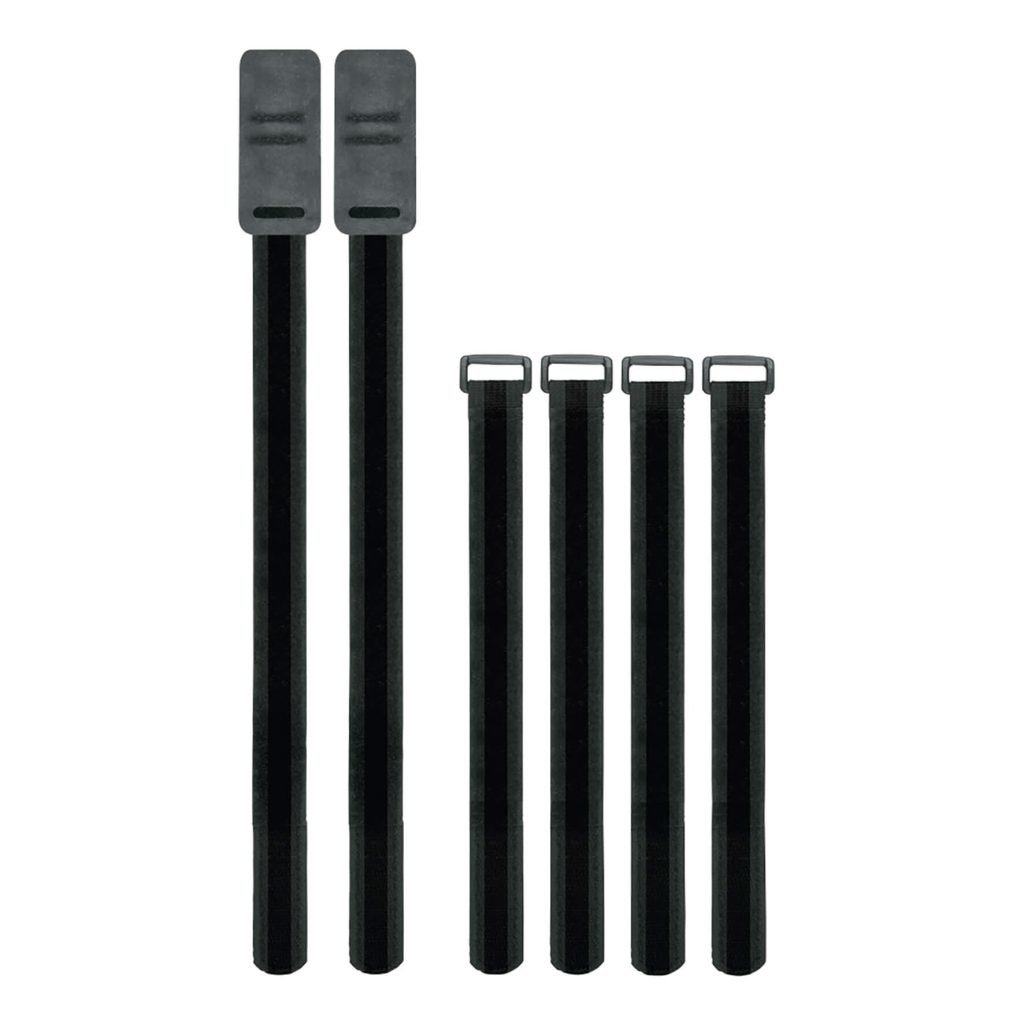 Elementy roweru zamontowane na przednim widelcu. Zawiera pompkę, dętkę zapasową i uchwyty.