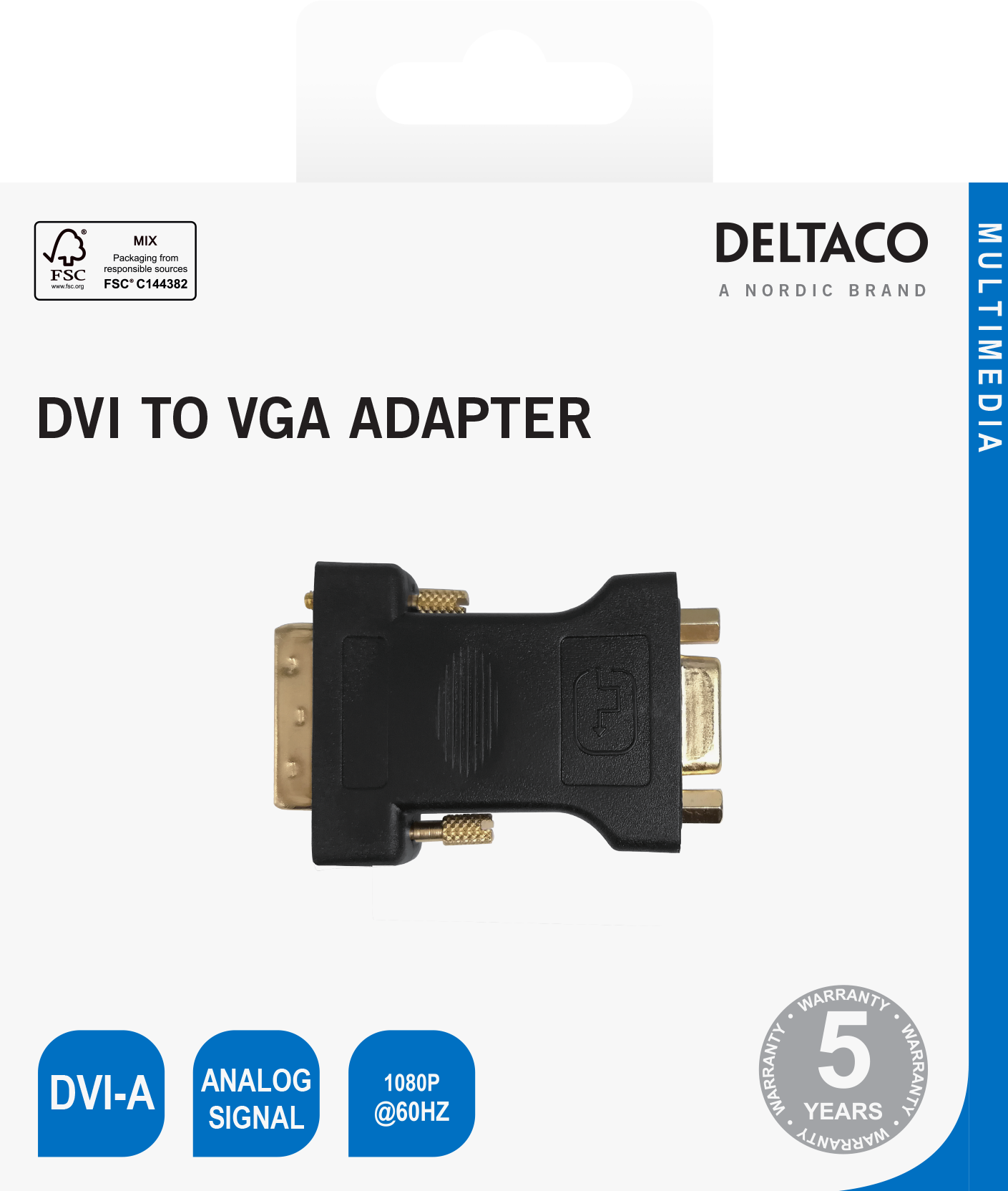 Confezione adattatore DVI a VGA.