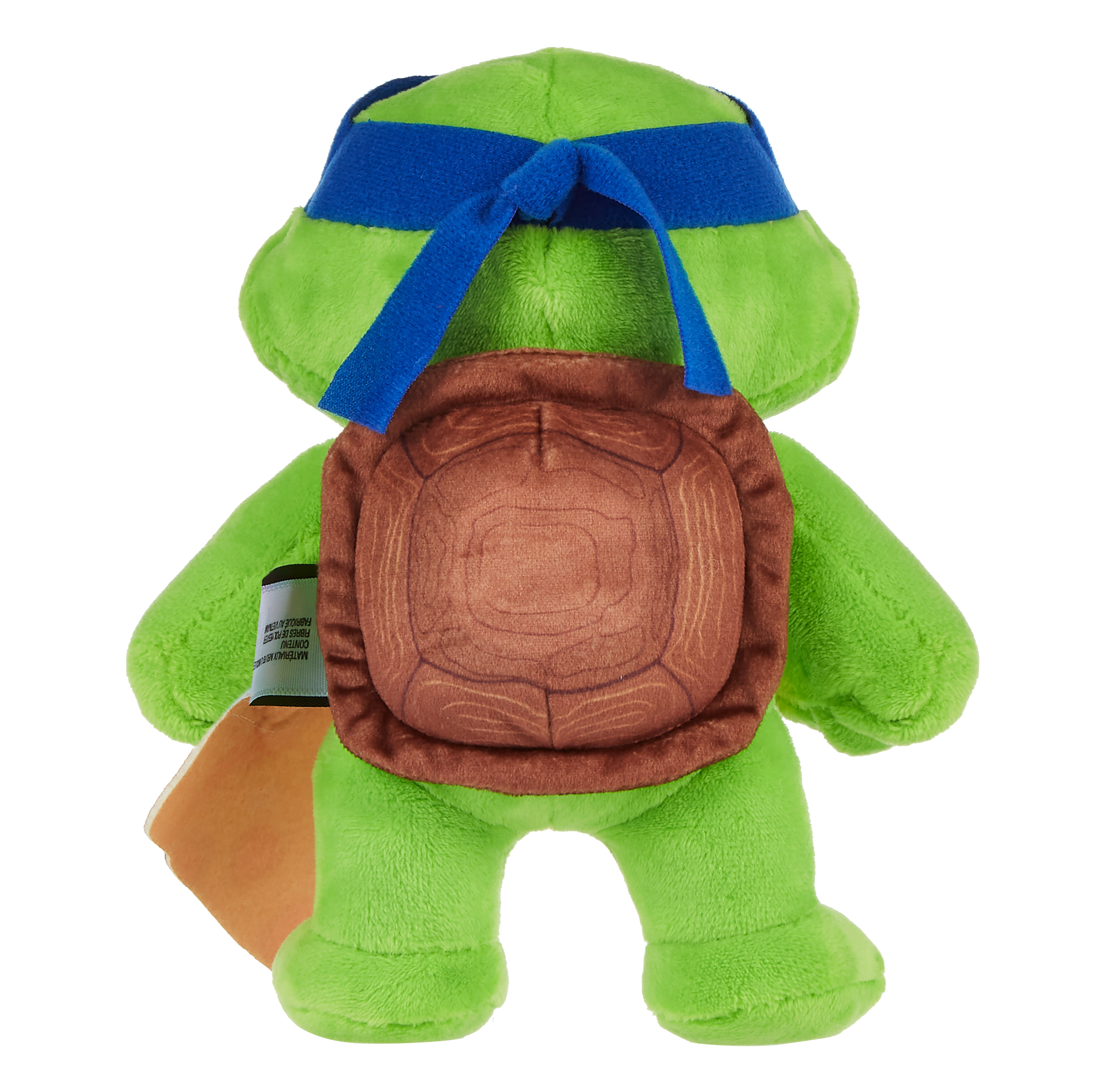 Rückansicht eines grünen Teenage Mutant Ninja Turtle Plüschtiers.