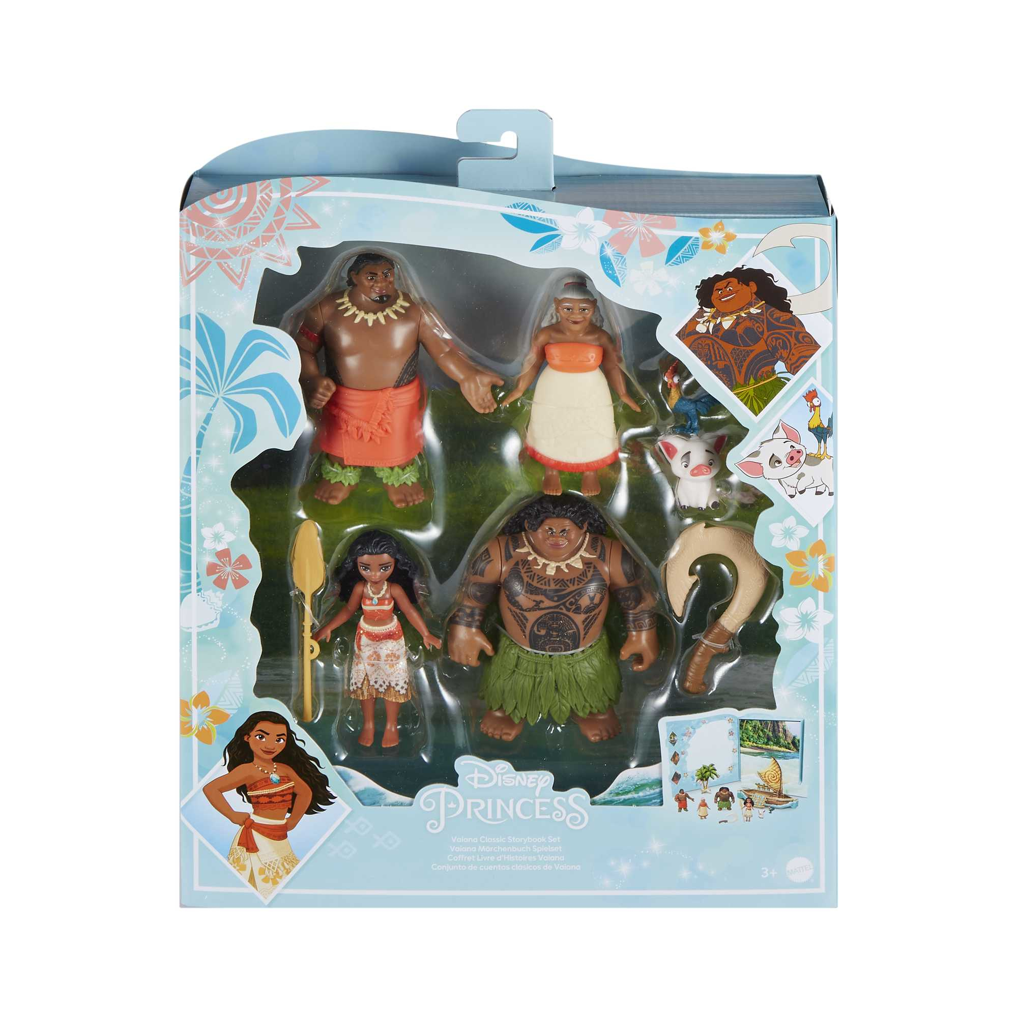 Zestaw zabawek Disney Princess Moana. Zawiera Moanę, Mauiego i inne postacie.