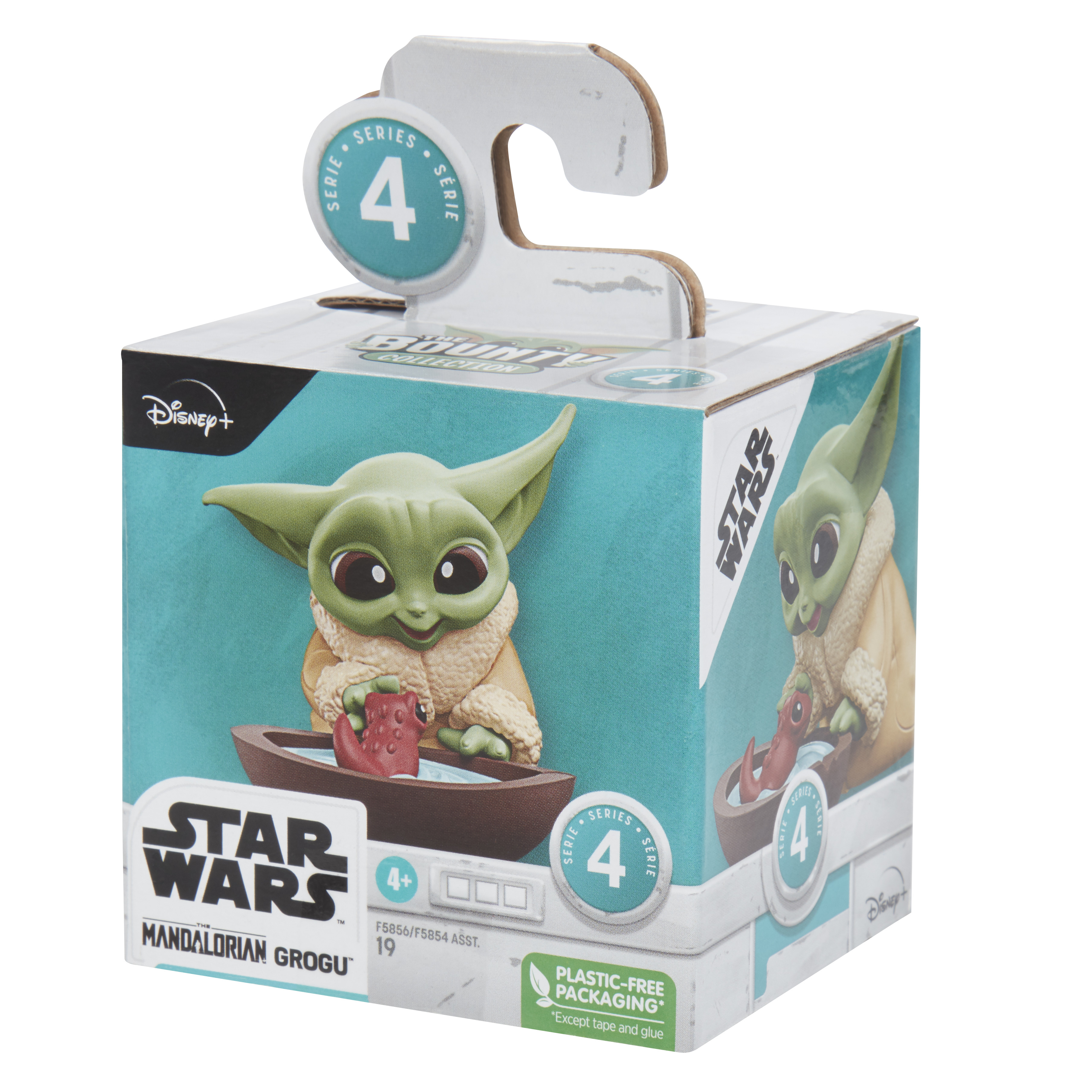 Figura di Star Wars Grogu in una scatola con il marchio serie 4.