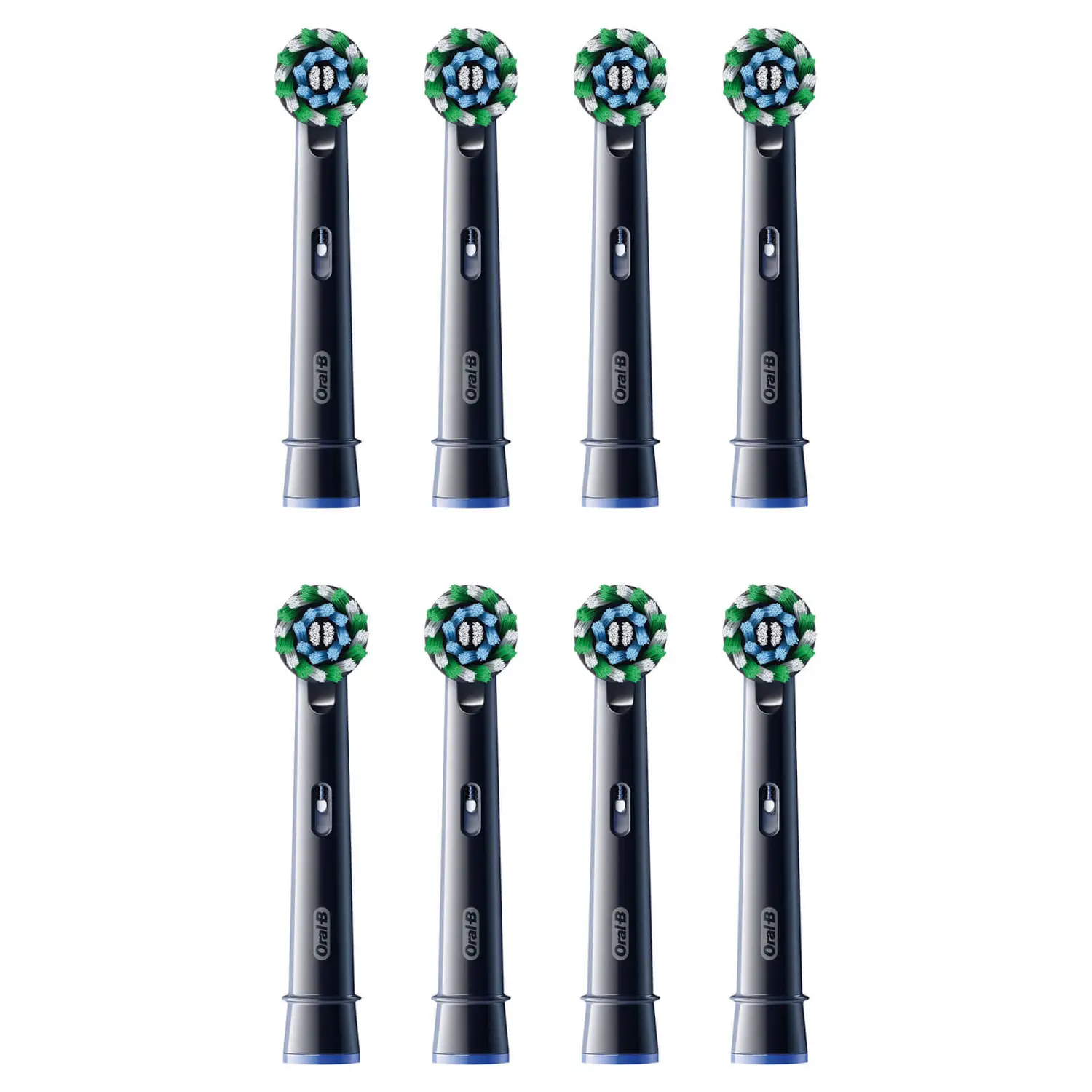 Pojedyncza głowica szczoteczki do zębów Philips Sonicare, biała z fioletowym i niebieskim włosiem.