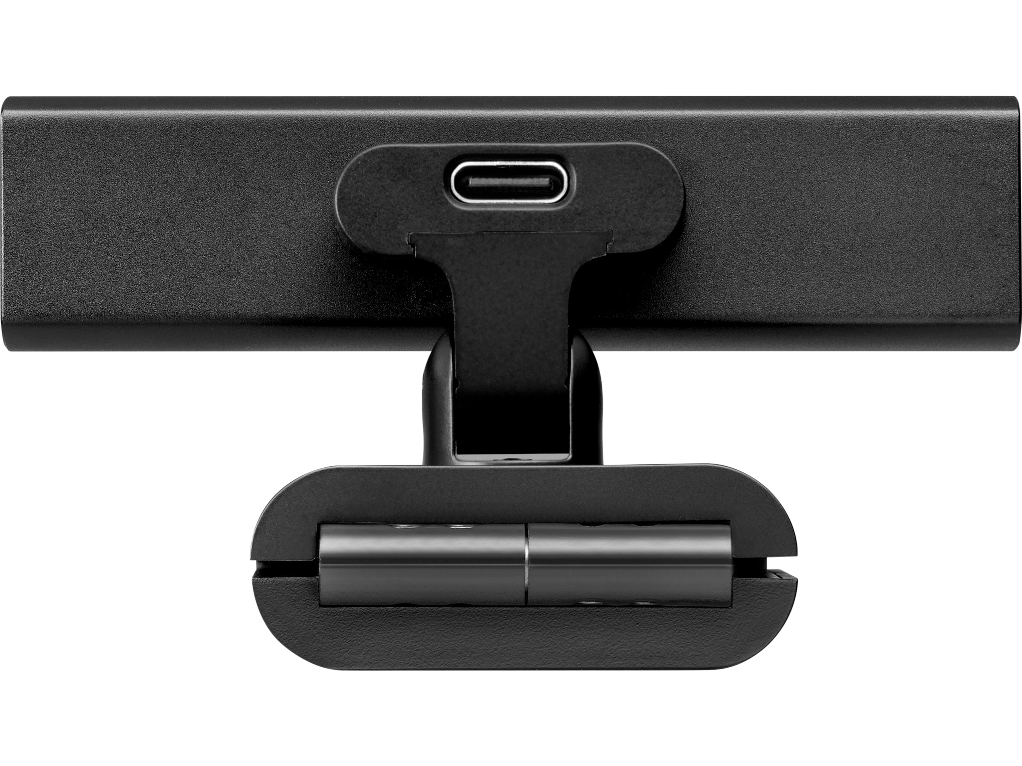 Czarna kamera internetowa z portem USB-C i logo Sandberg.