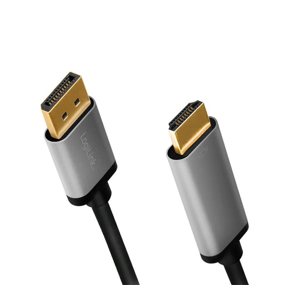 Kabel adapter DisplayPort do HDMI z wtykami.